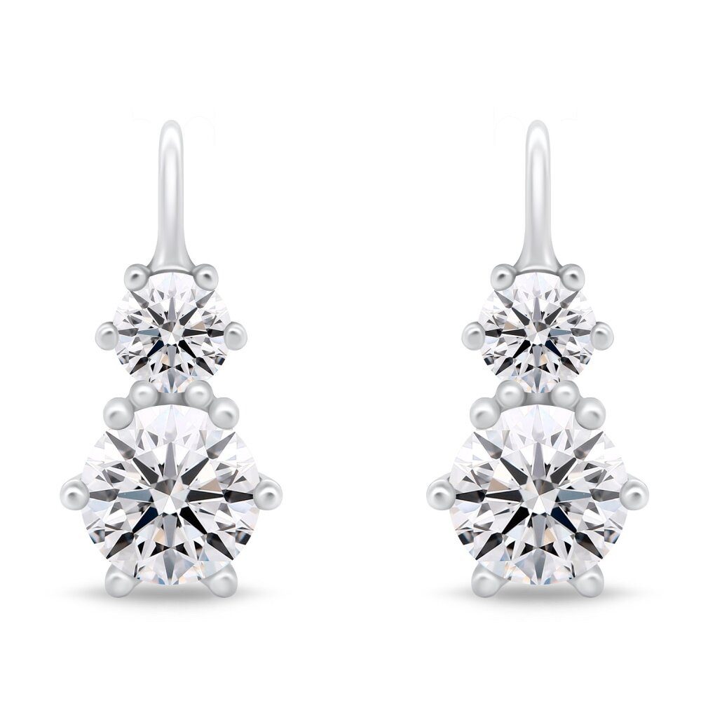 Brilio Silver Ohrring-Set Glitzernde Silberohrringe mit Zirkonen EA115W