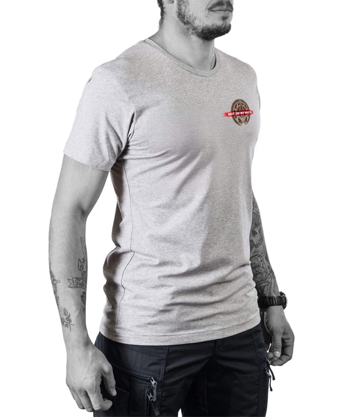 UF PRO T-Shirt Not on my Watch Tee Jet Grey