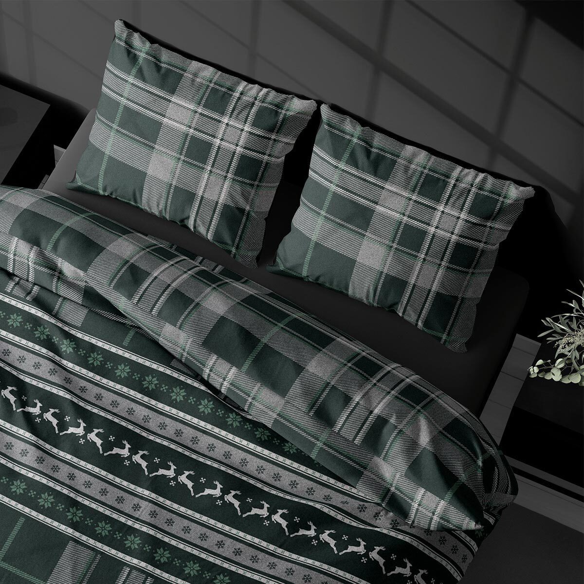 TRAUMSCHLAF Bettwäsche Hirsche, Flanell, 2 teilig, Hochwertige Flanell Bett günstig online kaufen