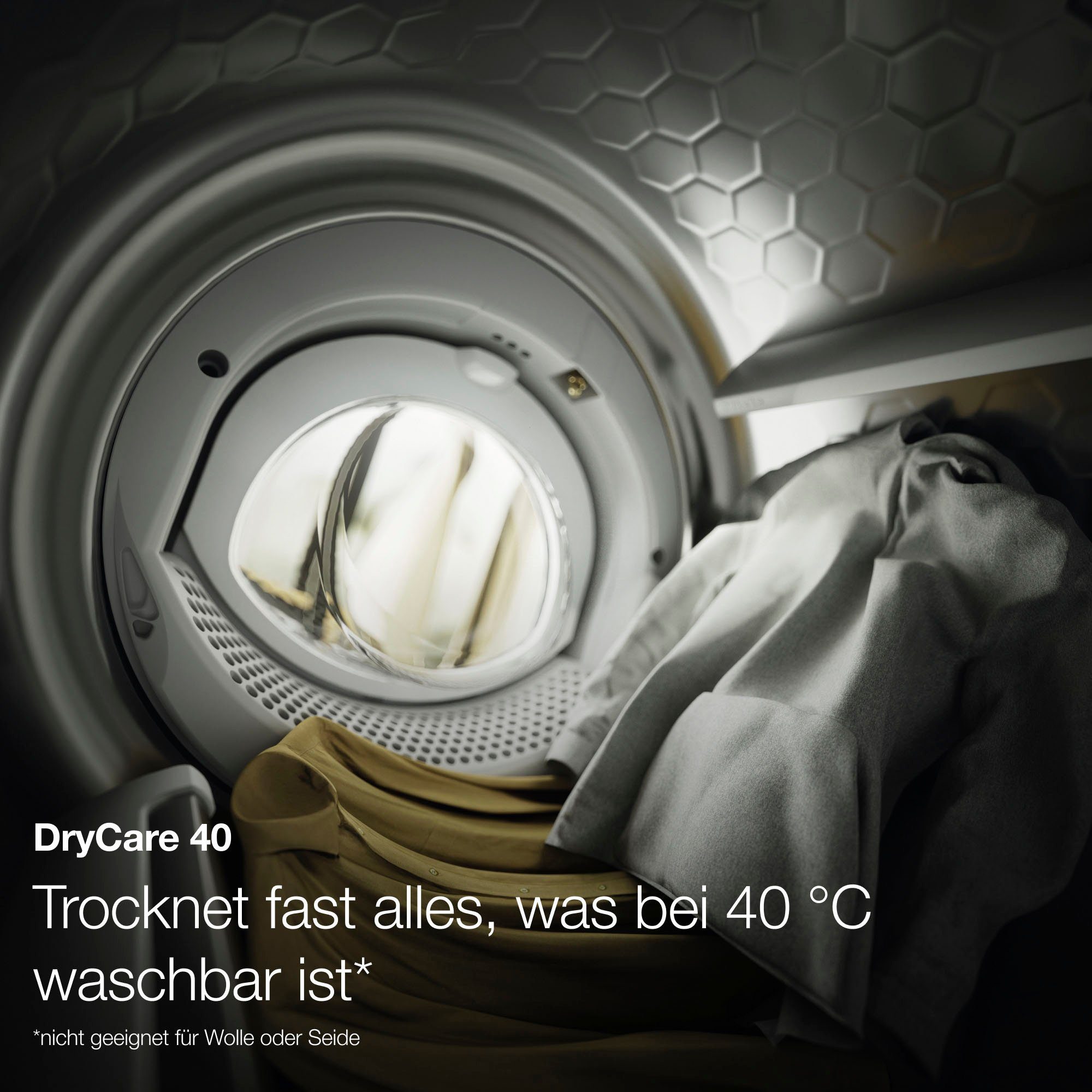 trocknet 8 40 DryCare40 Wärmepumpentrockner kg, waschbar Textilien fast Miele die bei TSF763WP, sind alle °C