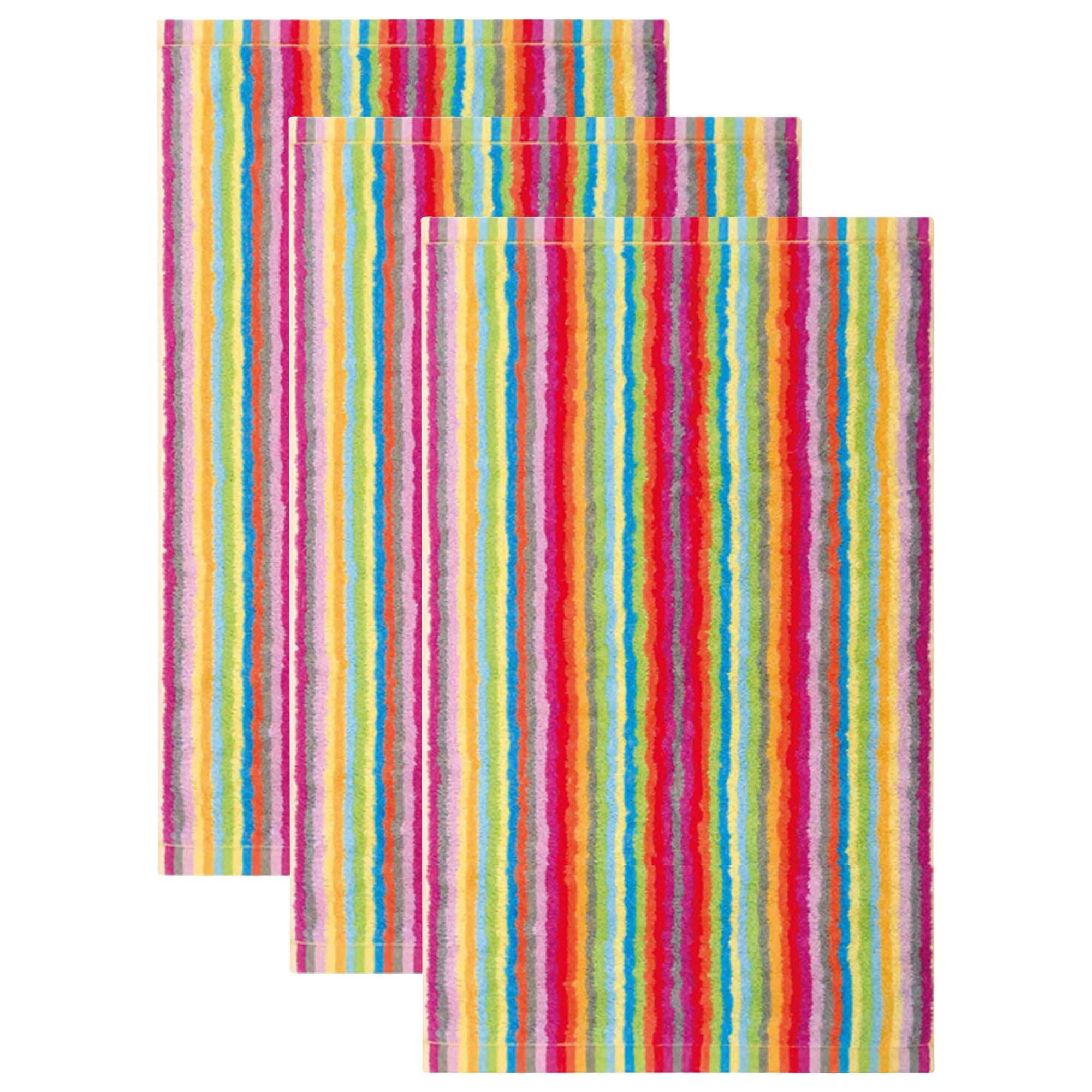 Cawö Gästehandtücher Unisex Gästetuch 3er Pack Baumwolle, Frottier (Packung, 3-St)