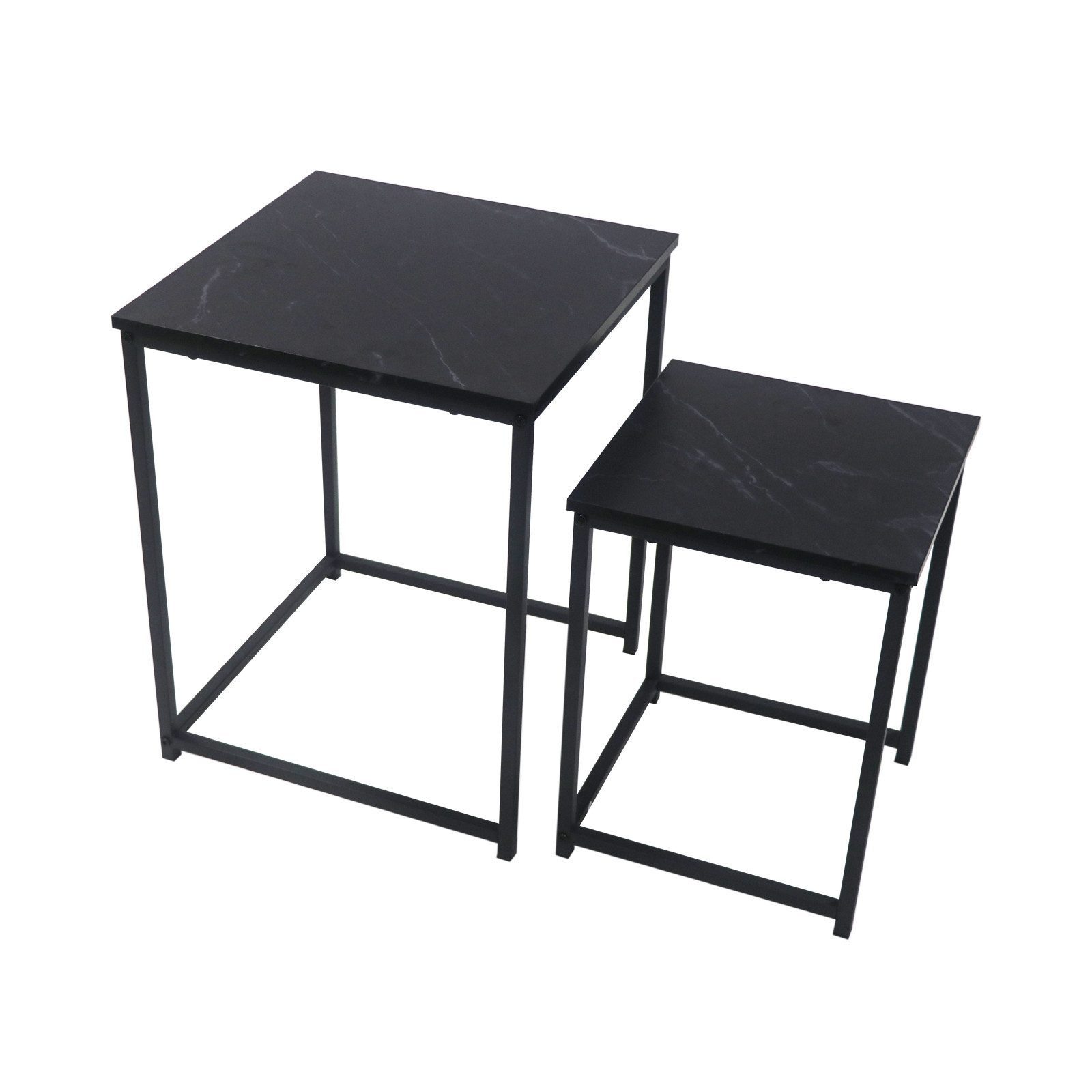 BIGTREE wohnzimmertisch set rund /quadratisch wohnzimmer tisch beistelltisch (2-St., 2er-Set), Maße: groß:40×40×50cm klein:30×30×40cm