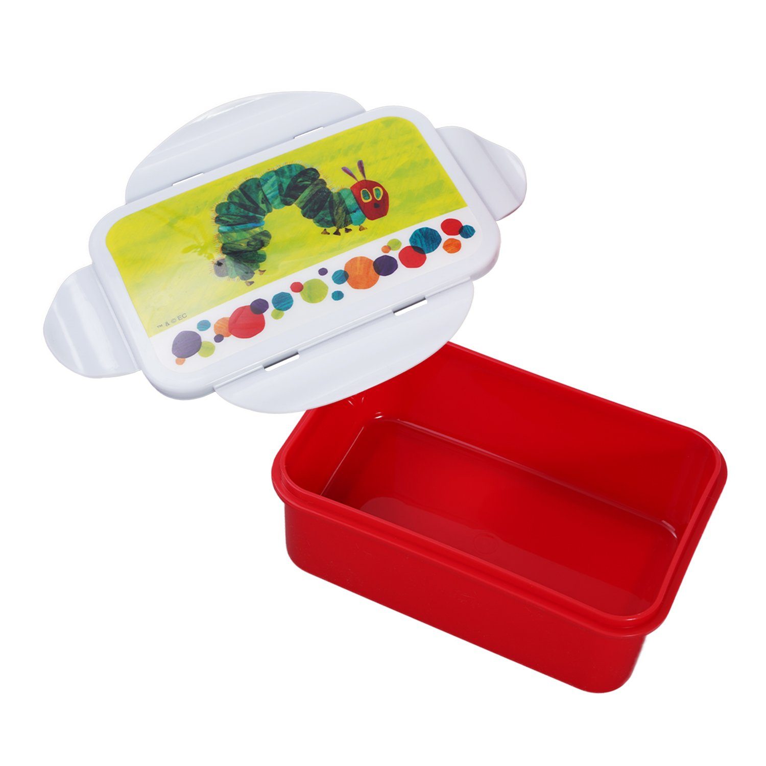 Geda Lunchbox Raupe Nimmersatt Kinder Brotdose Lunch-Box, Polypropylen, BPA-frei, Mikrowellengeeignet, zum Einfrieren geeignet bis -20°