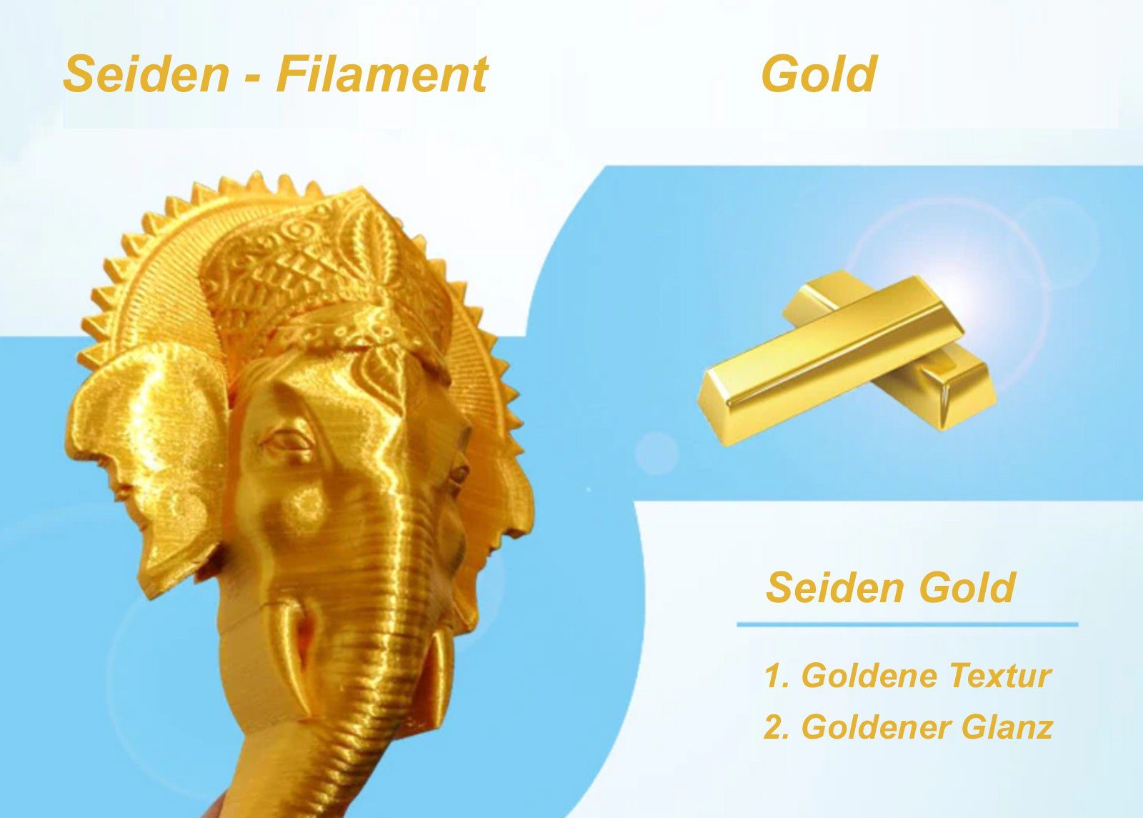TPFNet 3D-Drucker-Stift PLA-Filament für 3D Drucker Stift - 3D-Malerei - Kinderspielzeug, DIY-Geschenk für Kinder - Farb PLA Filament Silber Seide - 10m