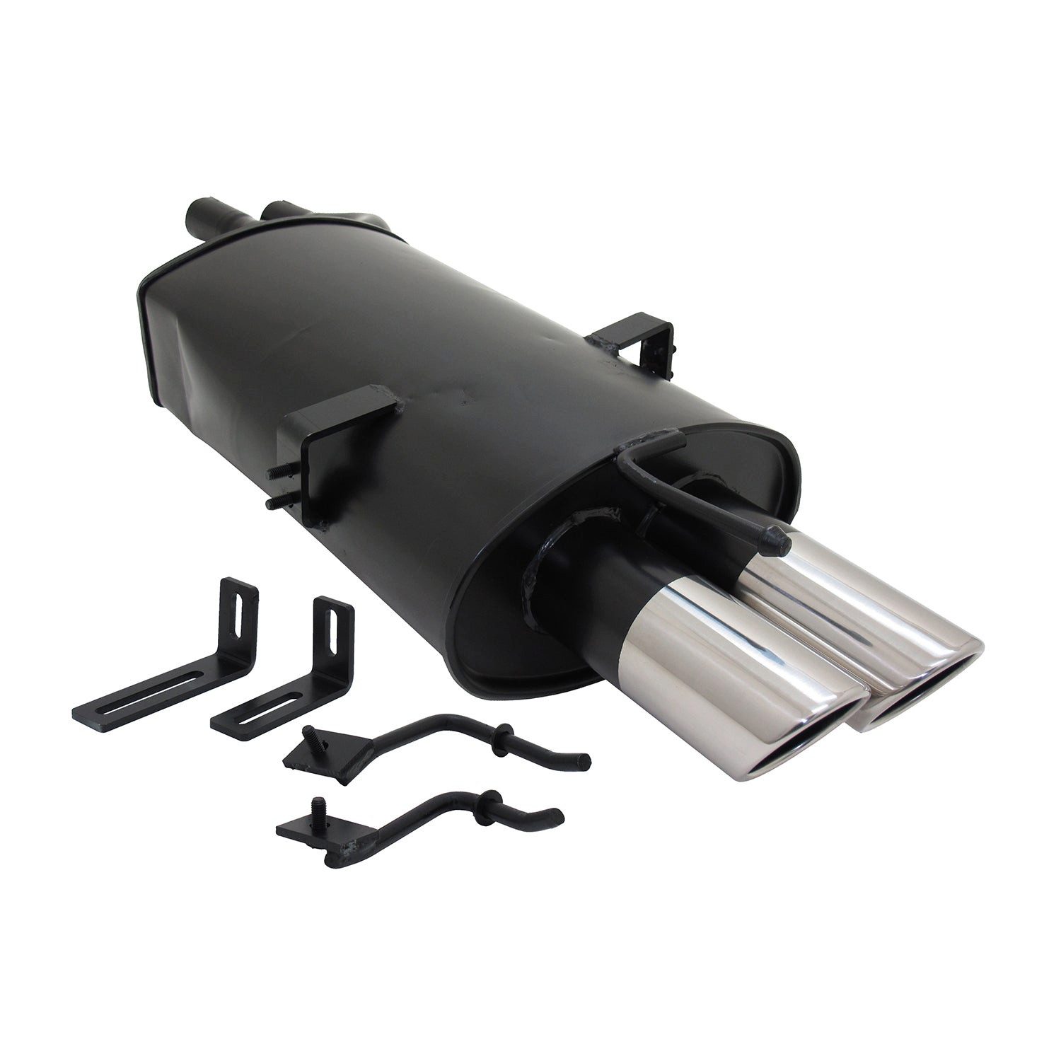 OMAC Auspuff-Flexrohr Novus Sportauspuff für BMW E46 320 / 325 / 330 2x76mm mit ABE, (1-tlg), Leicht austauschbar - Doppelter Ausgang