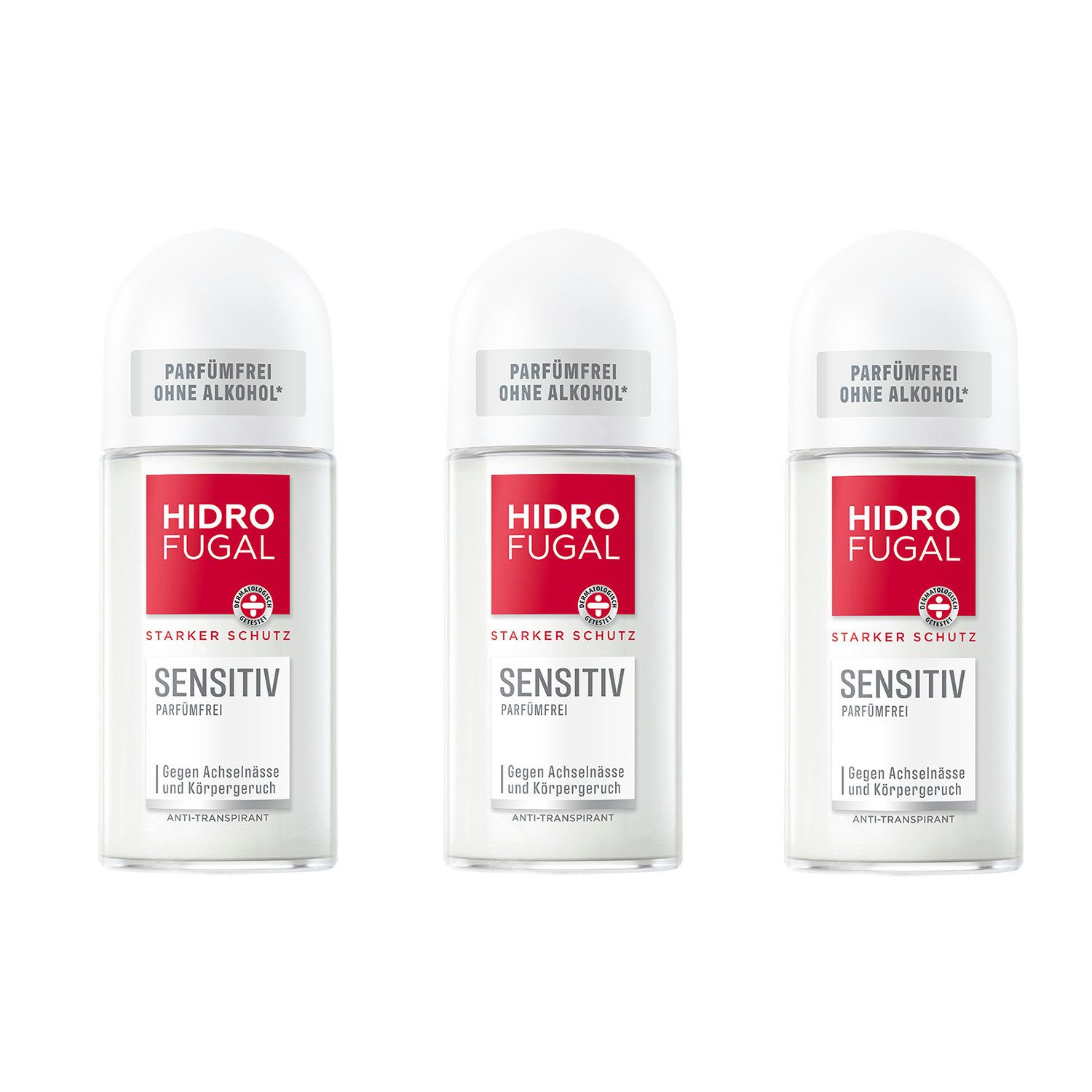 Deo-Roller 3 x 50ml Deo Sensitiv Parfümfrei Antit-Transpirant