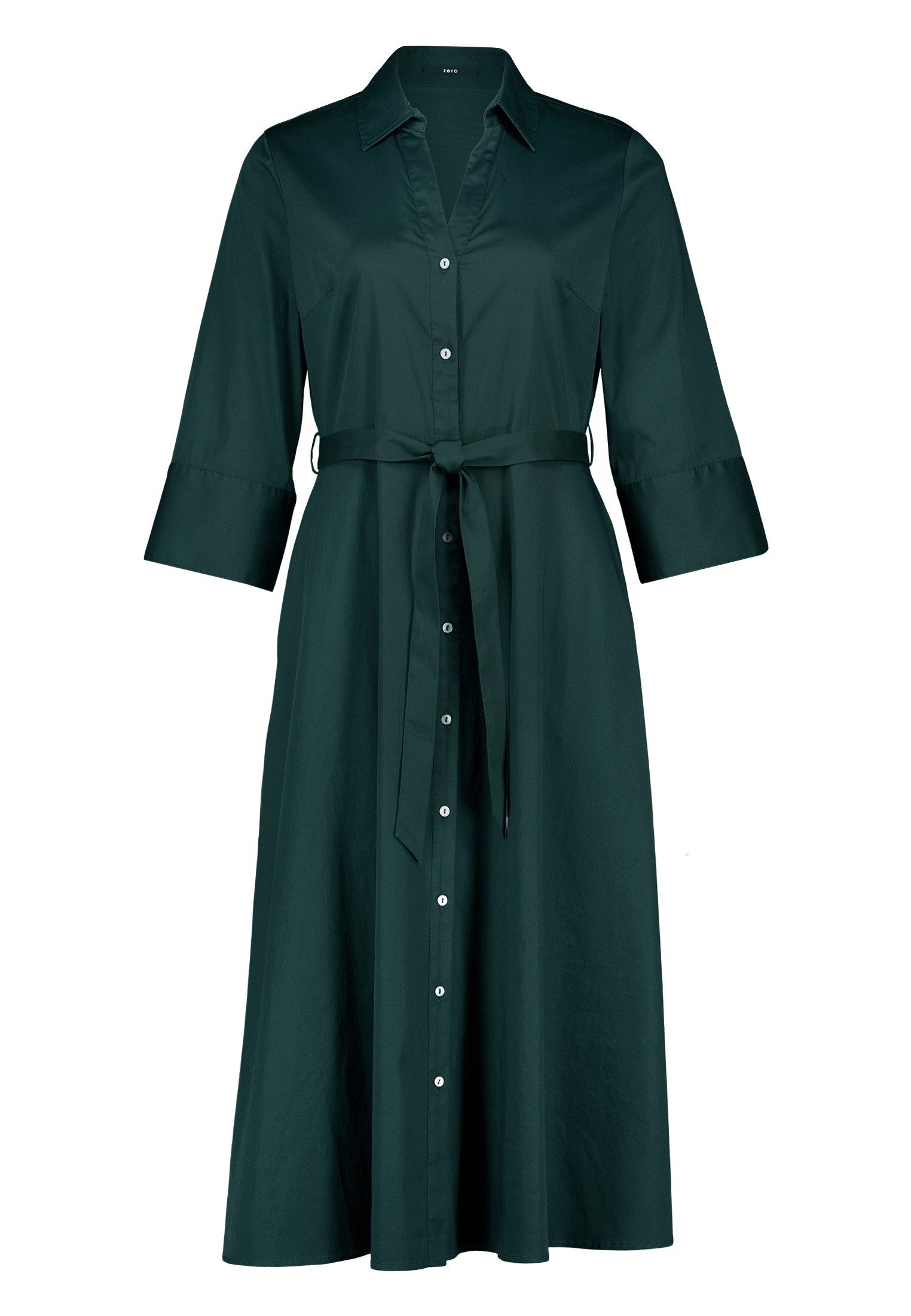 Zero Hemdblusenkleid Damen mit 3/4 Arm Bindegürtel günstig online kaufen