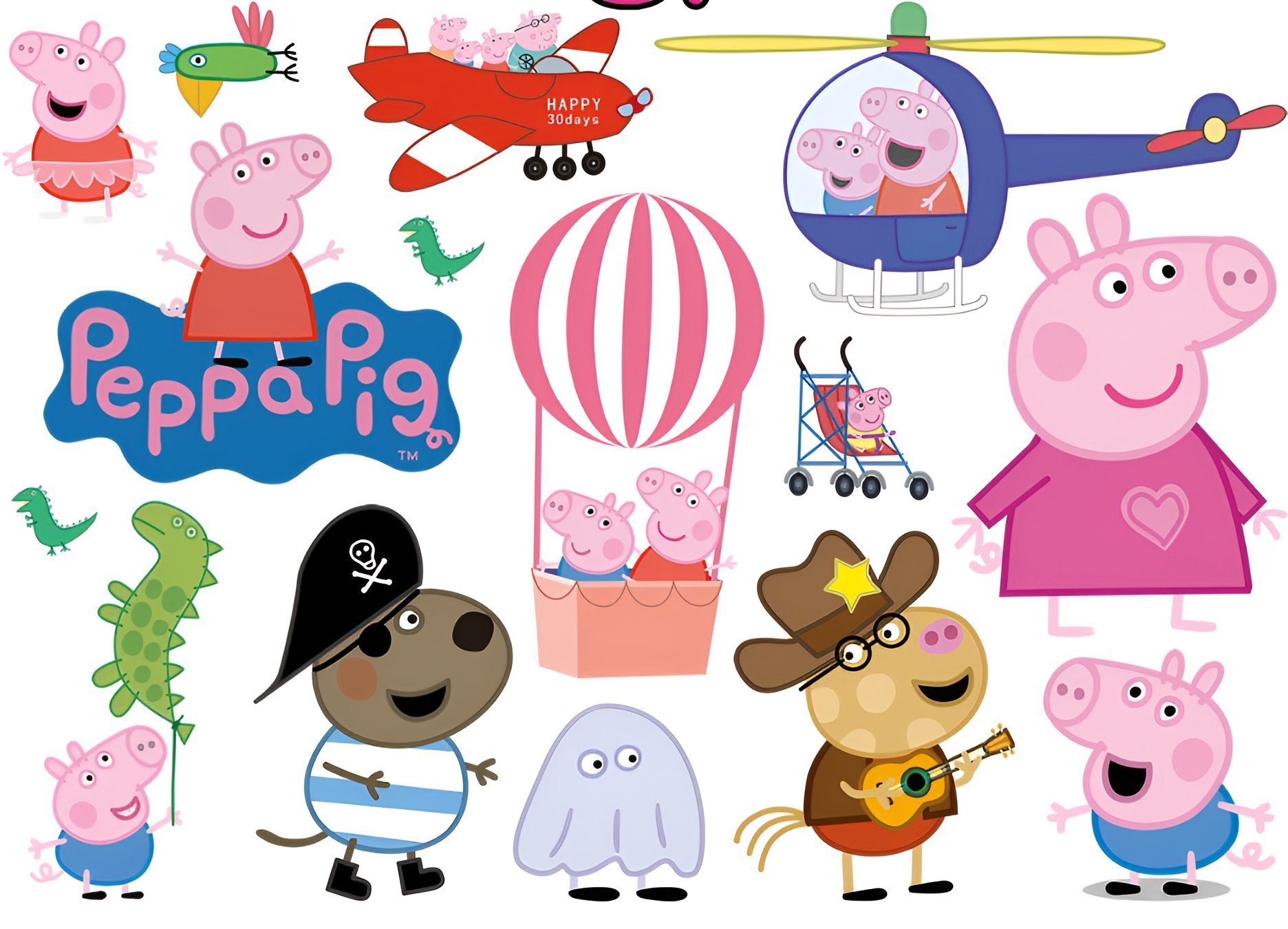 Festivalartikel Kindertattoo Peppa Pig Kindertattoos Abwaschbar Party Geburtstag Wasserfest Tattoo