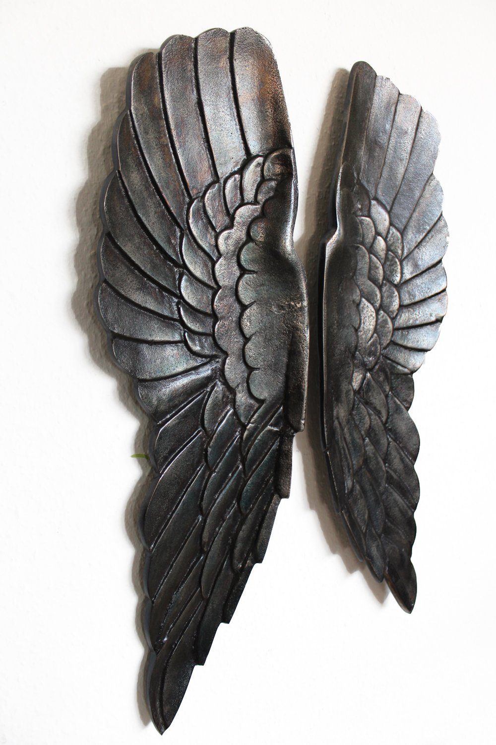 Arnusa Wanddekoobjekt Engelsflügel aus Metall 67cm, Wand Dekoration Skulptur Engel Flügel | Wandobjekte