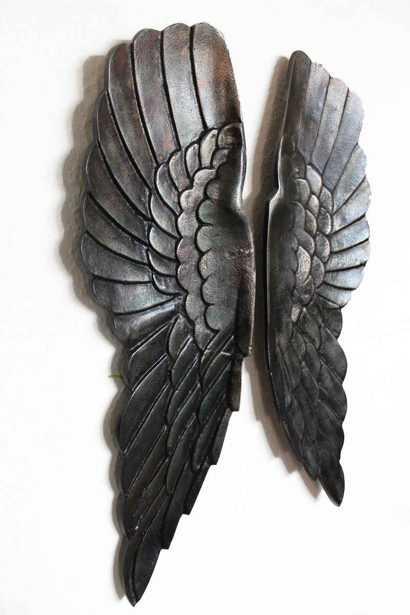 Arnusa Wanddekoobjekt »Engelsflügel aus Metall 67cm«, Wand Dekoration Skulptur Engel Flügel