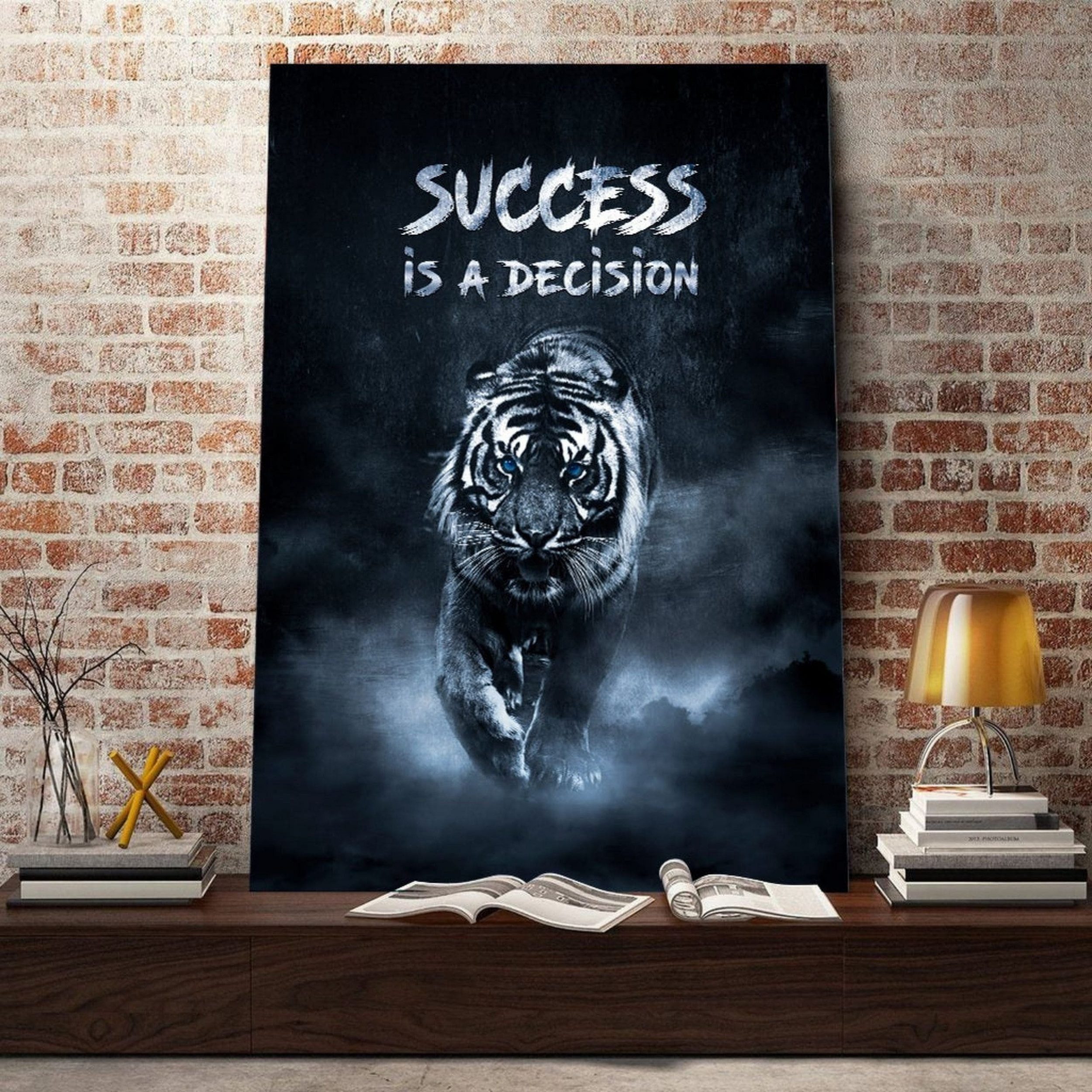 is Größen a in decision", Sharks Leinwandbild 7 unterschiedlichen verfügbar für "Success Leinwandbild Hustling Motivationsbild als Erfolg