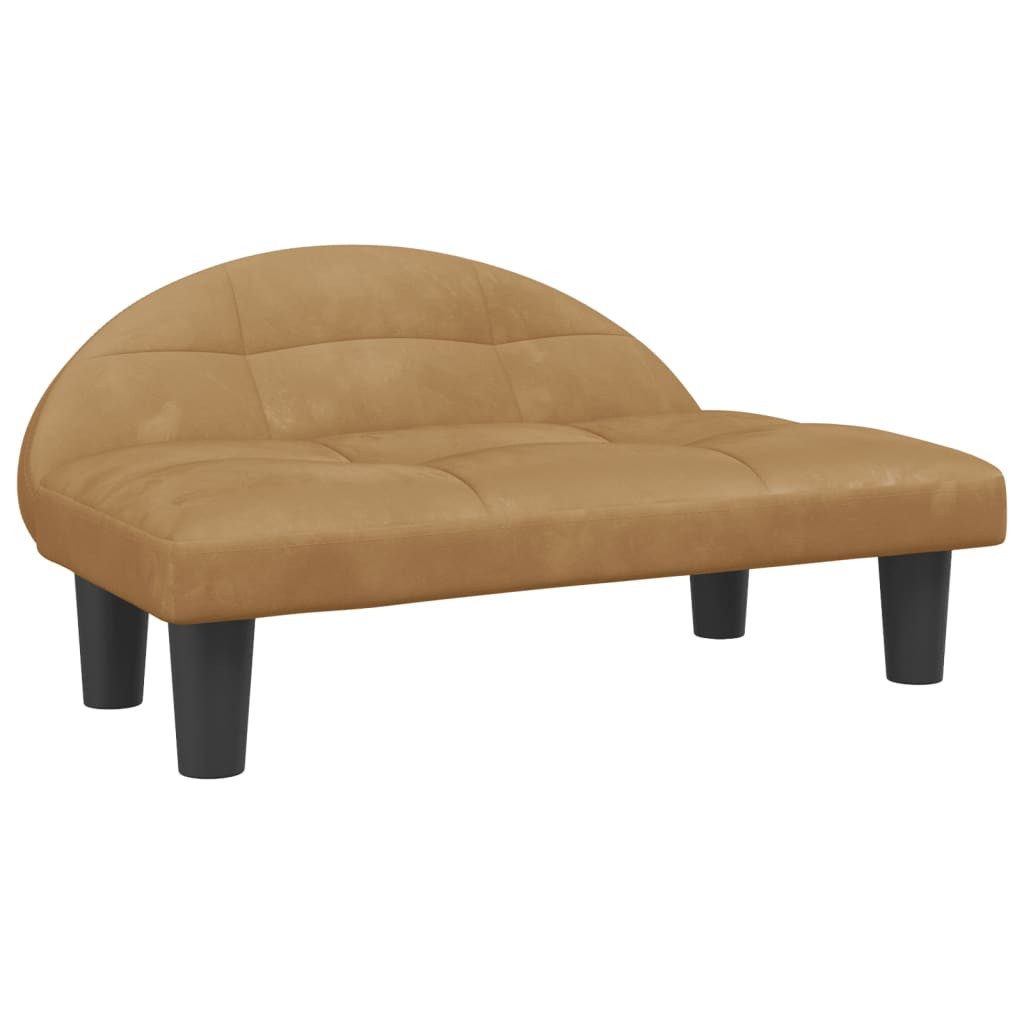 vidaXL Tierbett, Hundebett Braun 70x52x30 cm Samt