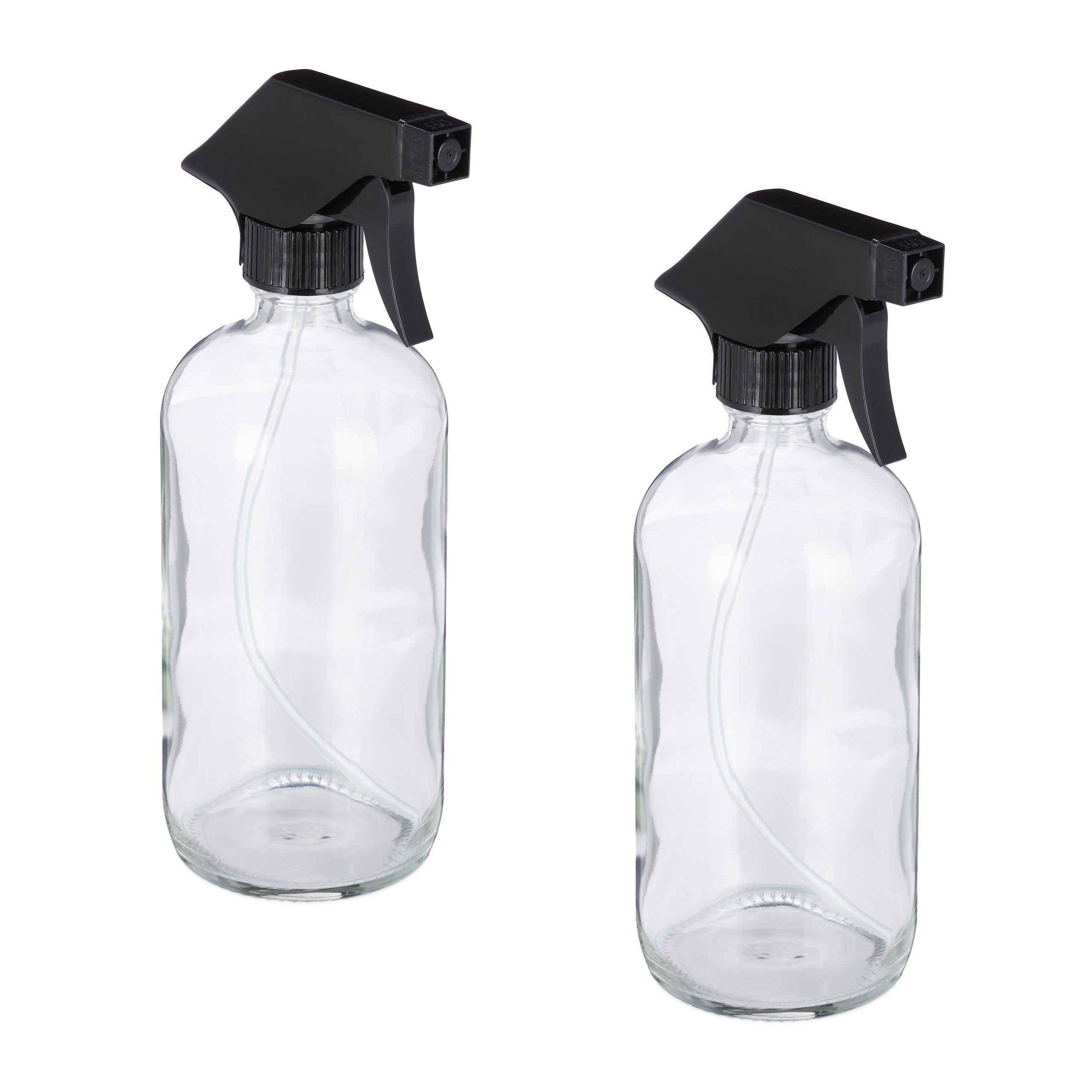 relaxdays Sprühflasche aus Glas 2er Set, (2-tlg)
