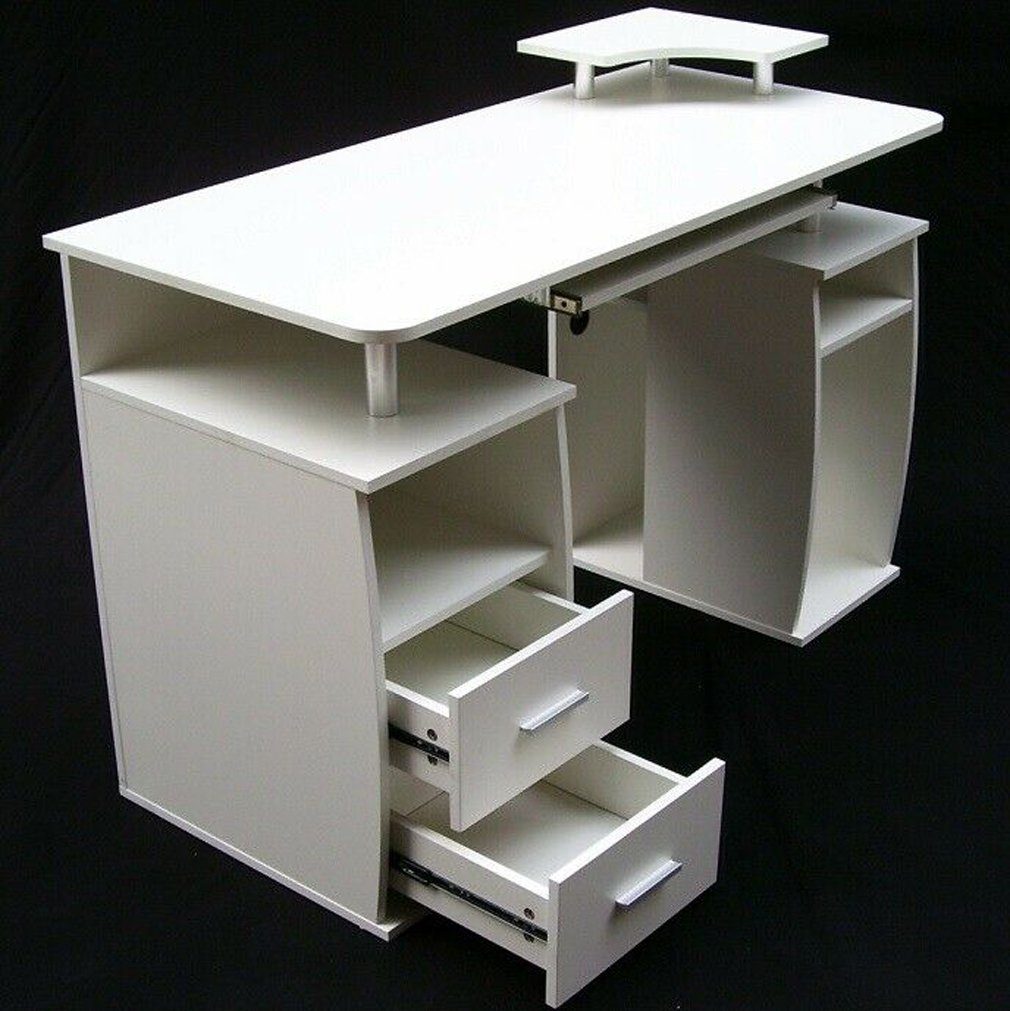 Apex Schreibtisch Computertisch PC-Tisch 120cm Gamingtisch Schreibtisch weiß 57040