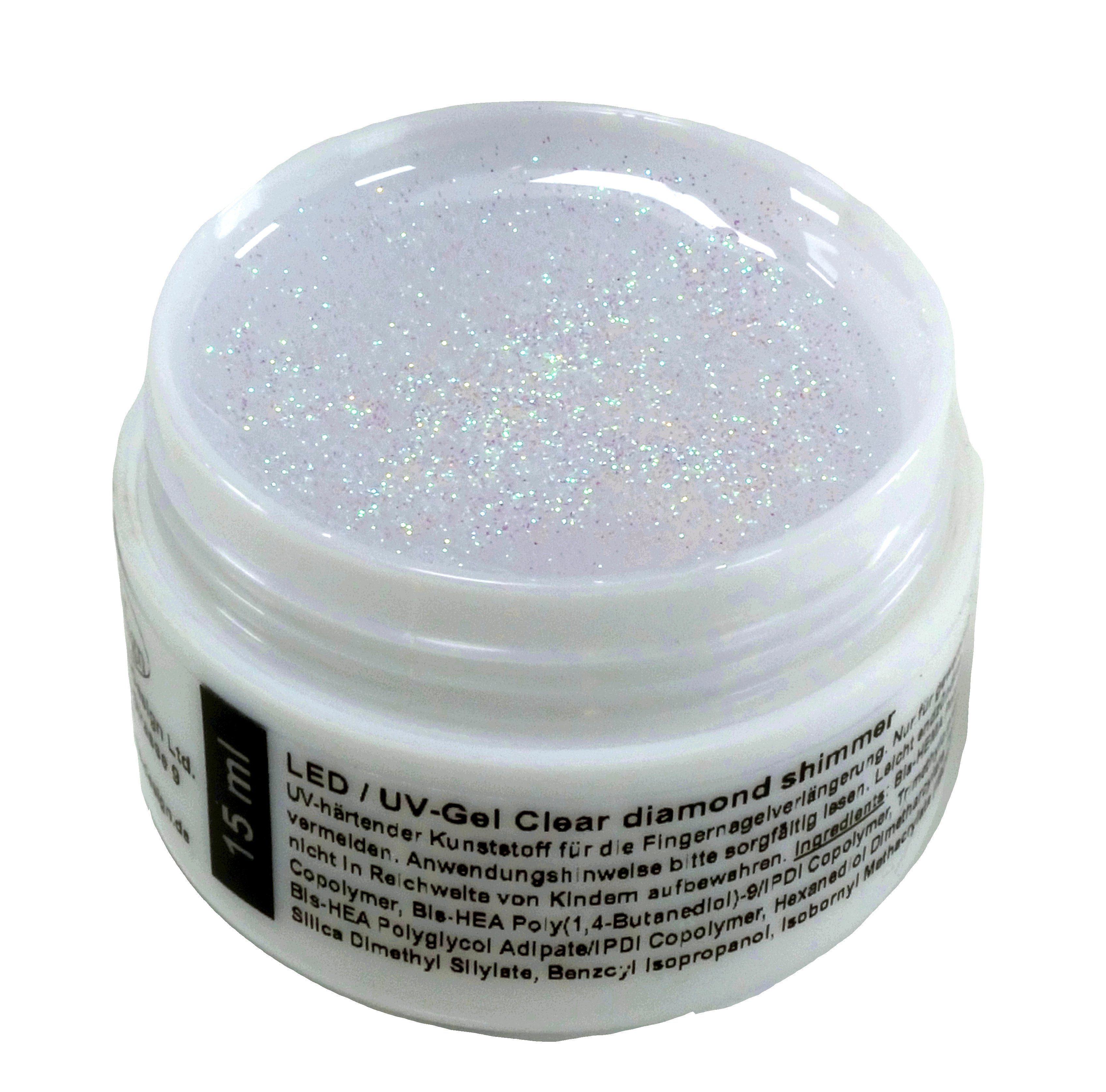 UV klar of / "Diamond Aufbau World Shimmer" Gel UV-Gel Nails-Design LED