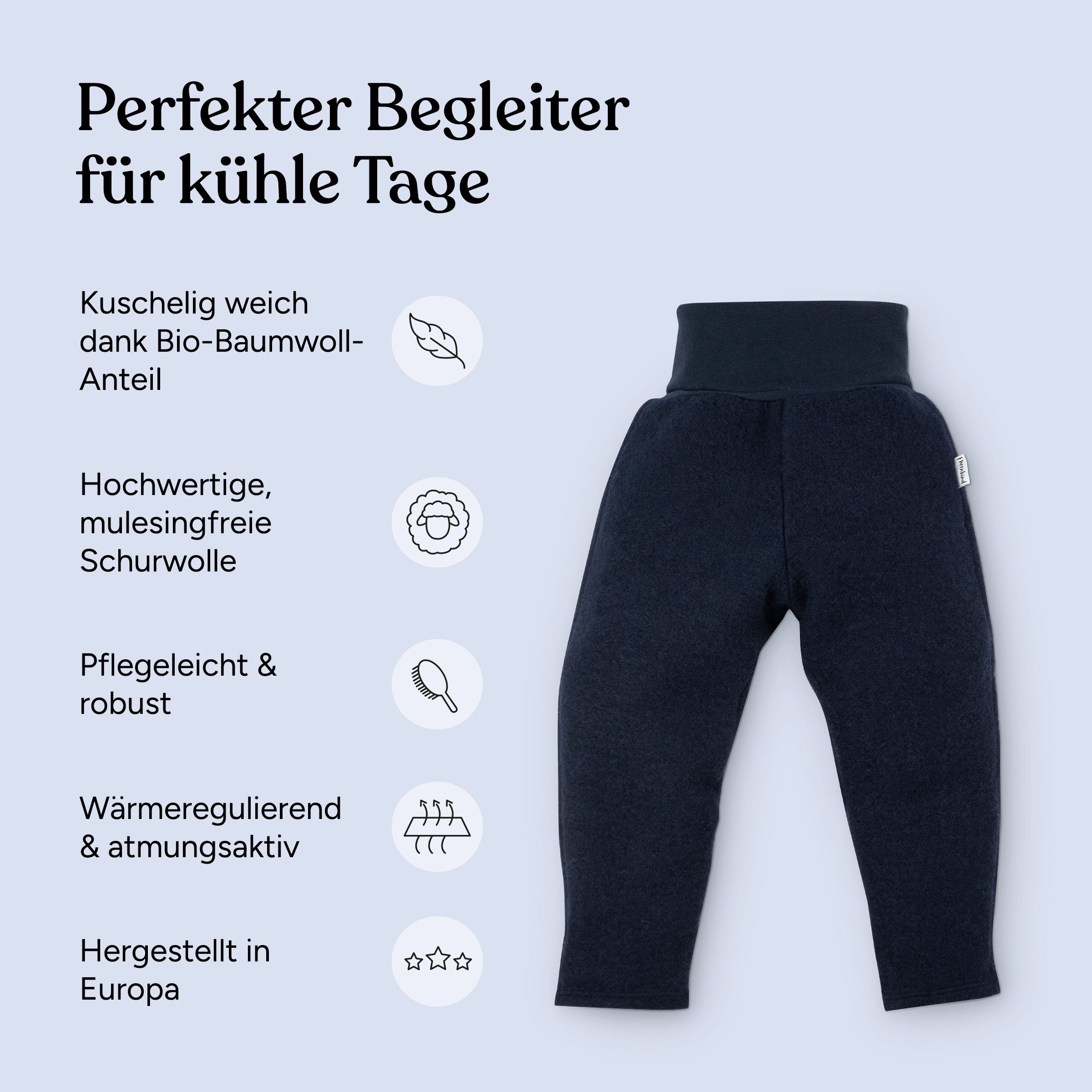 Ehrenkind Outdoorhose Walkhose aus Bio-Wolle & Bio-Baumwolle