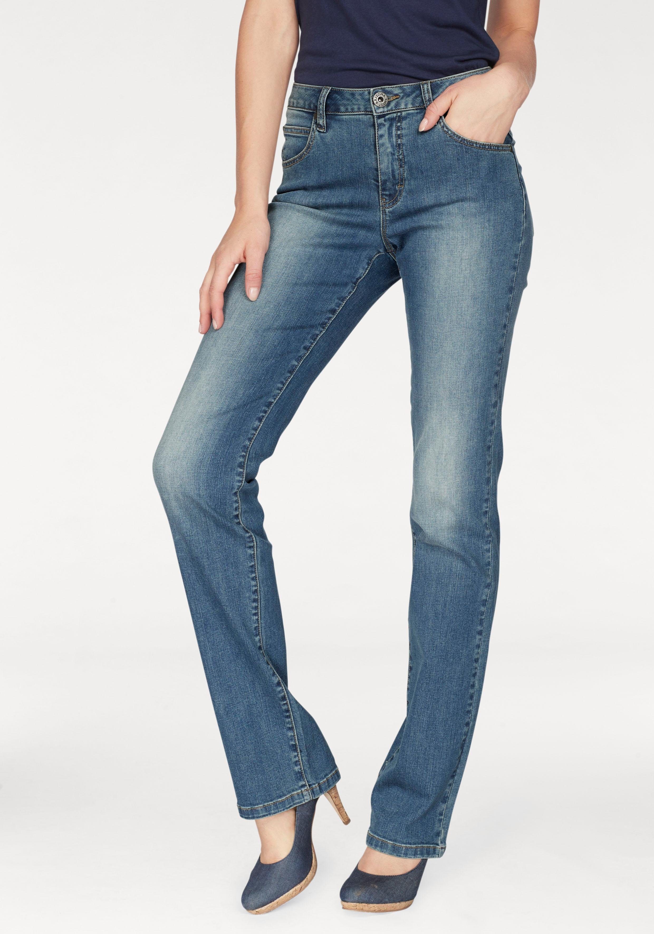 Arizona Gerade Jeans Curve-Collection hohe Leibhöhe, rinsed Waschung, cleaner Look