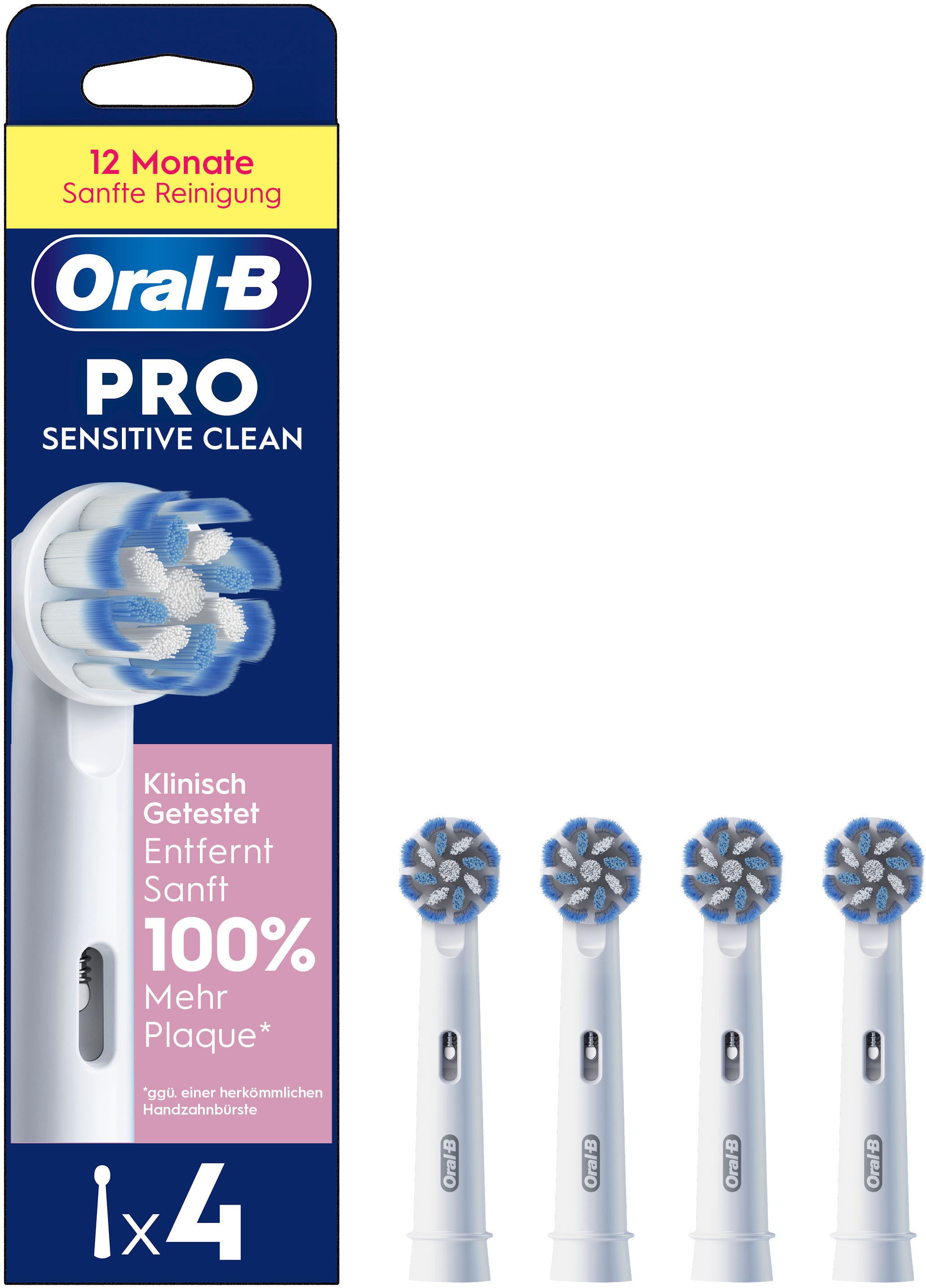 Oral-B Aufsteckbürsten Pro Sensitive Clean, Sanfte Zahnreinigung, innovative X-förmige Borsten