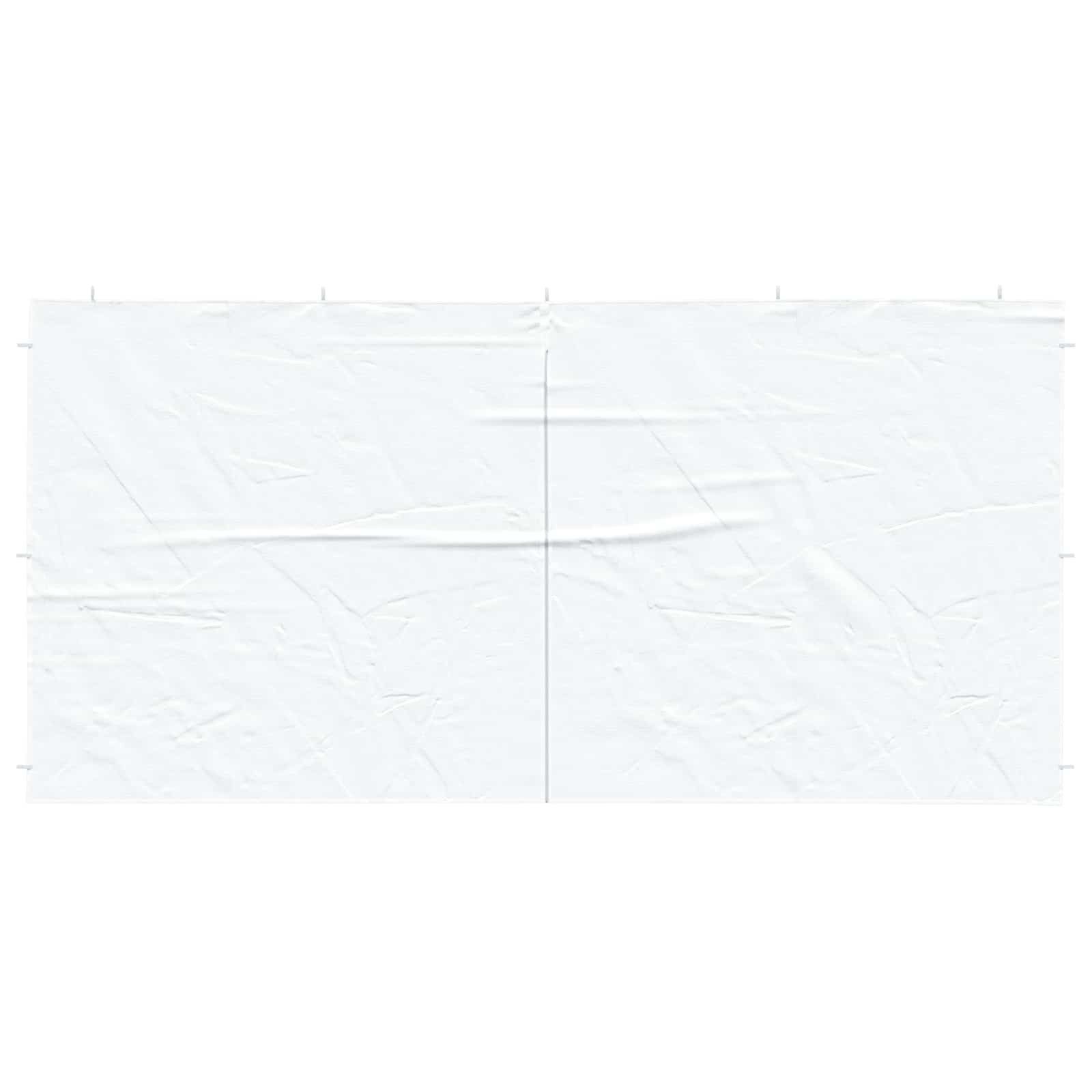 vidaXL Partyzelt Party Zelt Seitenteil 2 pcs Weiß 400 x 195 cm PE und Stahl