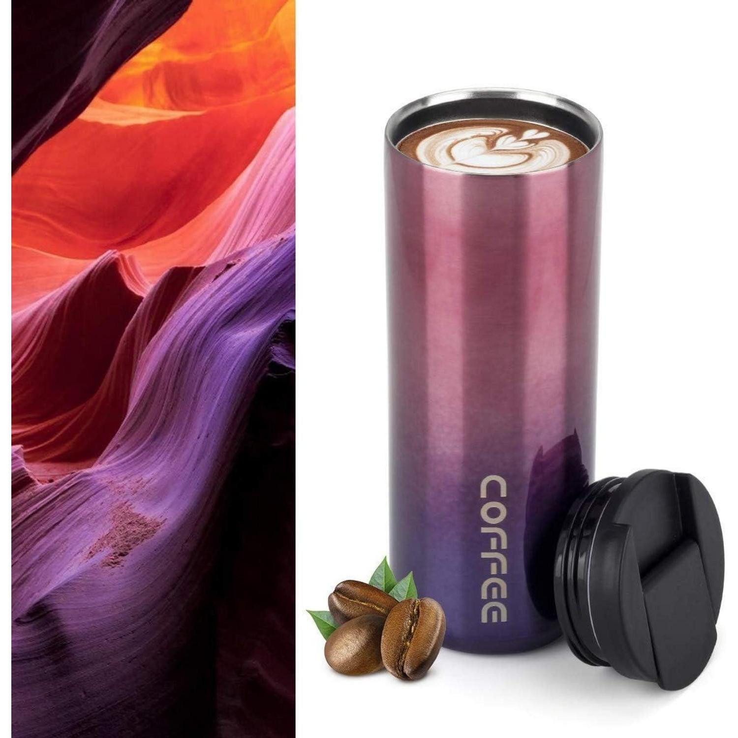 LuxusKollektion Coffee-to-go-Becher Thermobecher 500ml Isolierbecher Edelstahl Travel Mug Kaffee Wasser