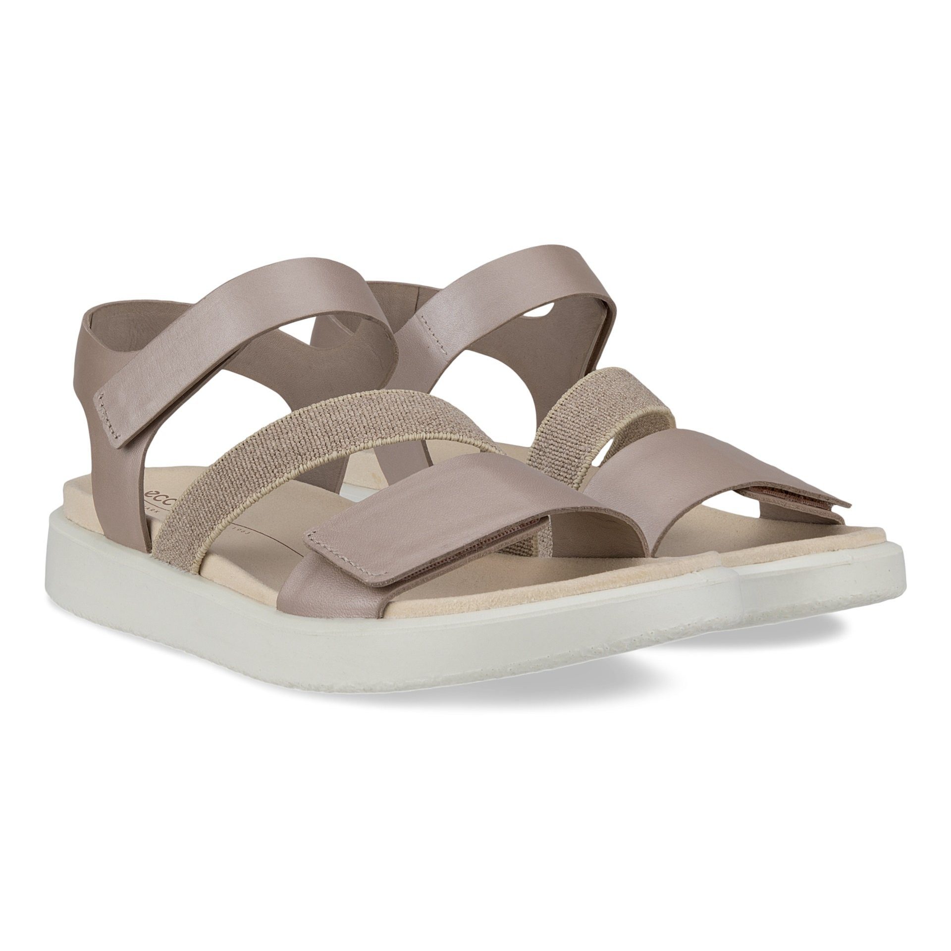 Ecco Flowt (Leder) grau/rosa Damen Sandale