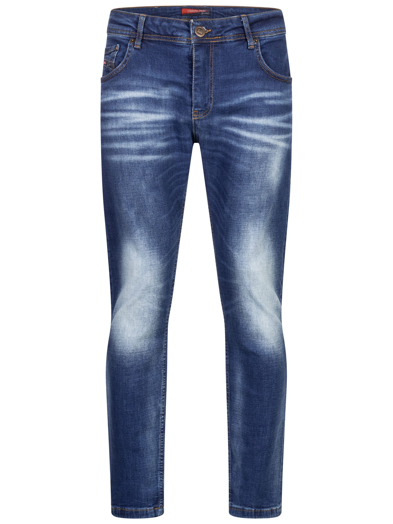 Lorenzo Loren Straight-Jeans Lorenzo Loren Herren Jeans Regular Fit Blau LL-4021 – Bild 5 von 5
