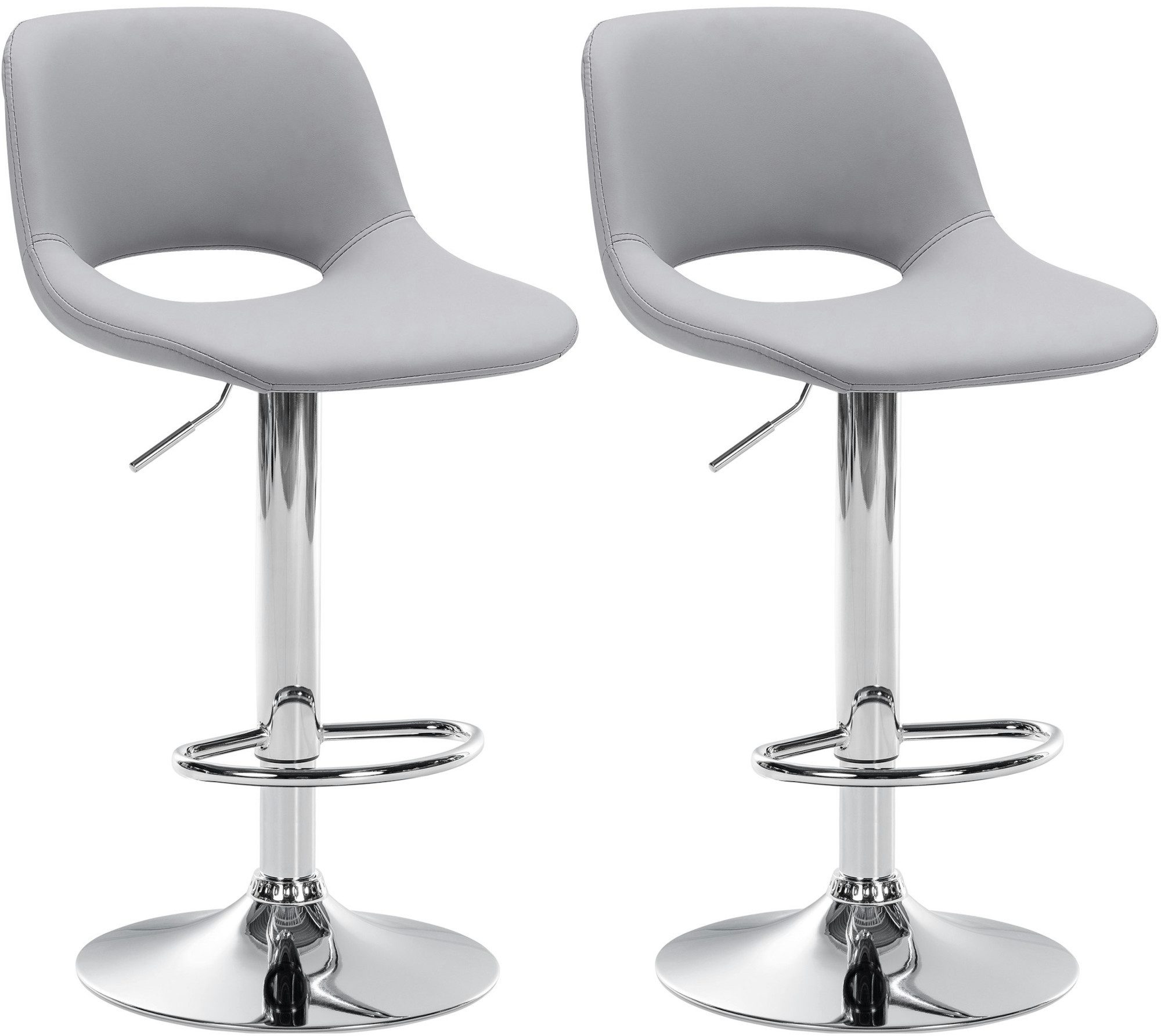 CLP Barhocker Camden (2er Set, 2 St., 2er), Kunstleder-Bezug, höhenverstell günstig online kaufen