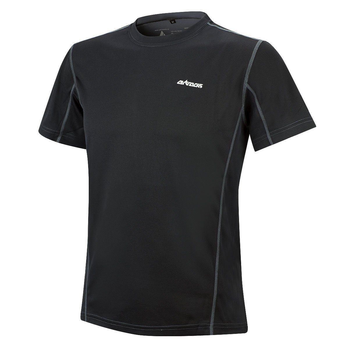 Airtracks Laufshirt Herren Laufshirt Kurzarm Pro Air Funktionsshirt mit optimalem Tragekomfort, Atmungsaktiv & Quick Dry Funktion, < S M L XL XXL XXXL >