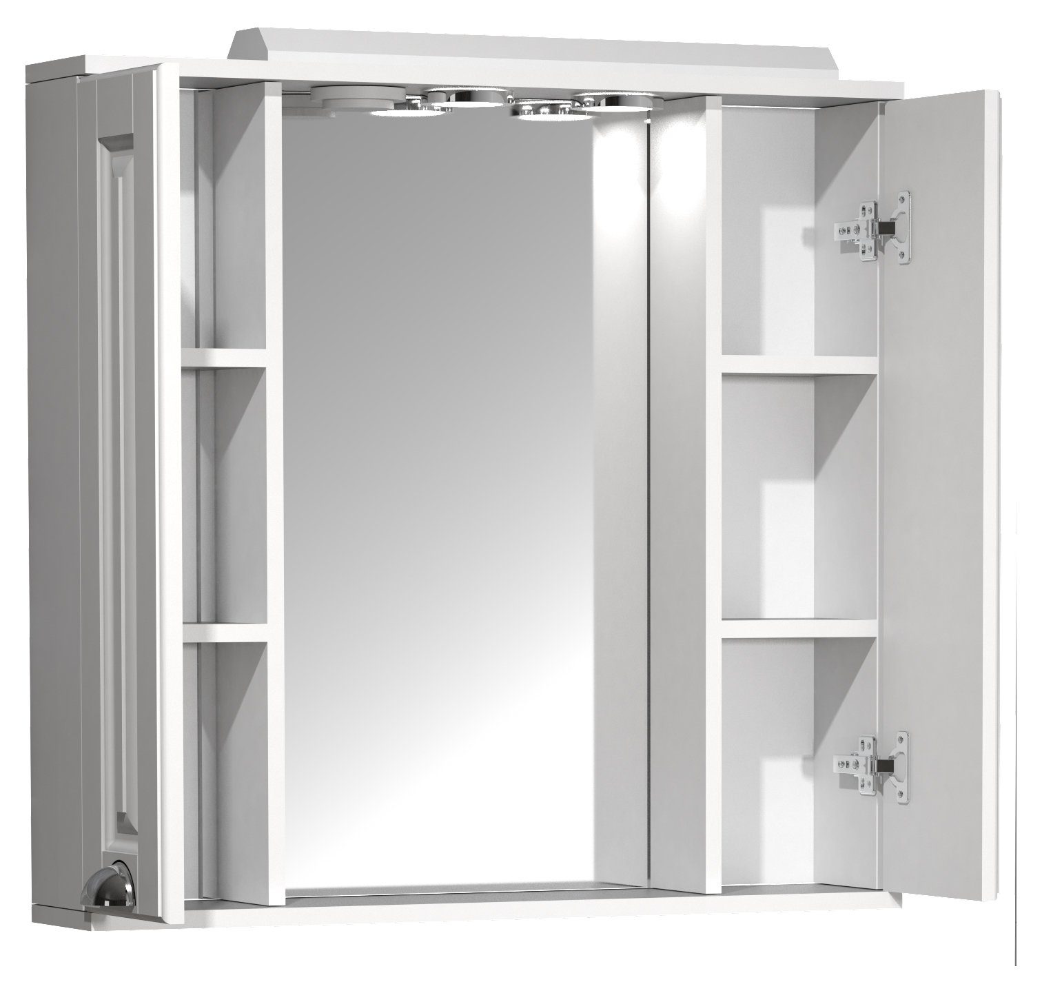 VCM Spiegelschrank Hängeschrank Badezimmer Casalo H. 71 x B. 75 x T. Badschrank zeitlos, ausreichend Stauraum, Wandspiegel