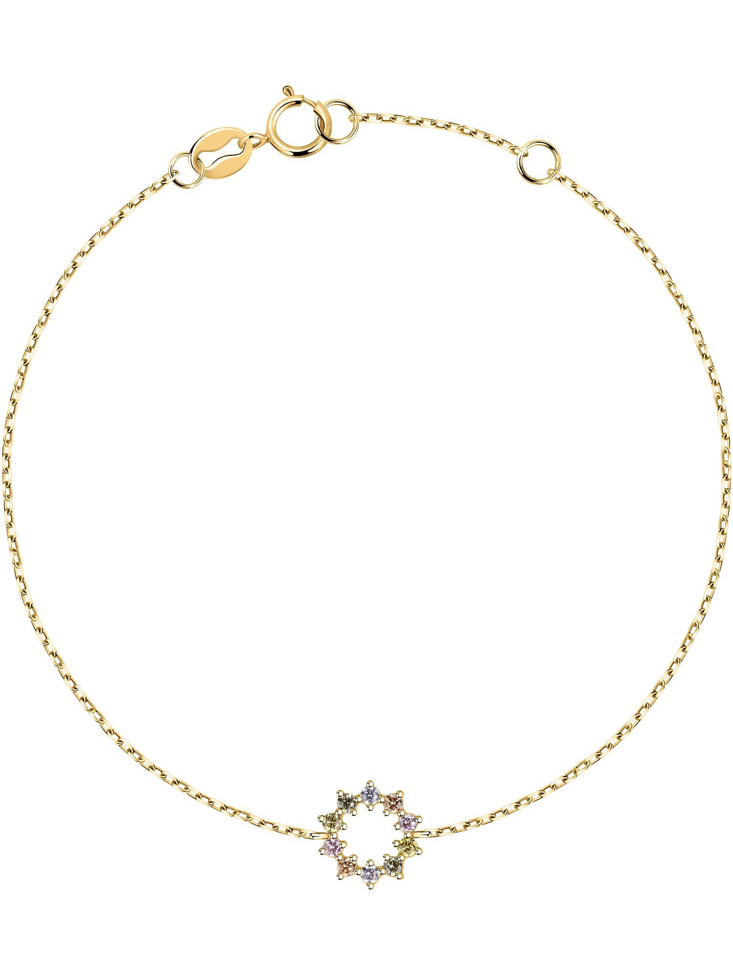 FAVS Silberarmband FAVS Damen-Armband 375er Gelbgold 10 Zirkonia