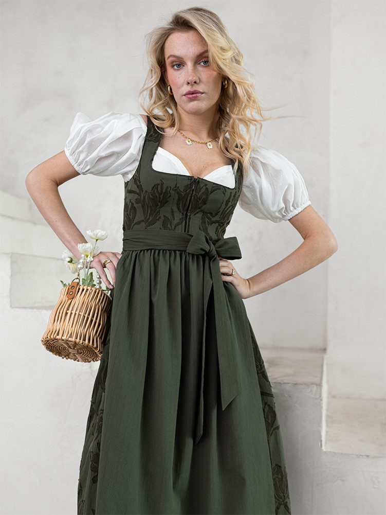 Madame Marie Dirndl Dirndl Calypsa 80cm Länge waldgrün