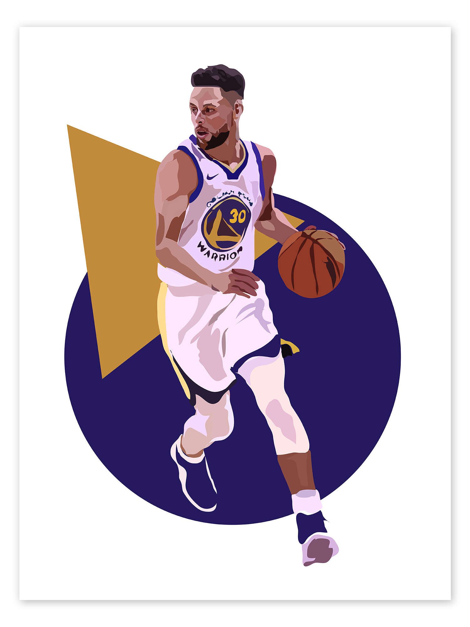 Posterlounge Wandbild Stephen Curry, Anna McKay, erhältlich als Poster, Leinwandbild, Wandsticker oder Acrylglasbild