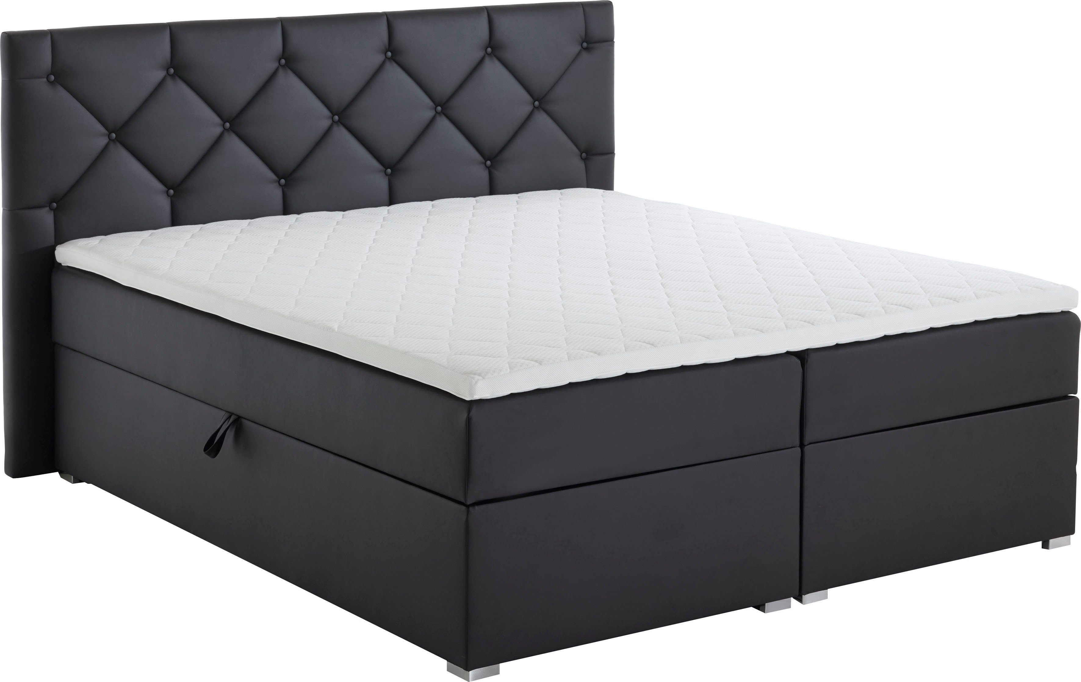 ATLANTIC home collection Boxbett Meike, mit XXL-Bettkasten und Topper