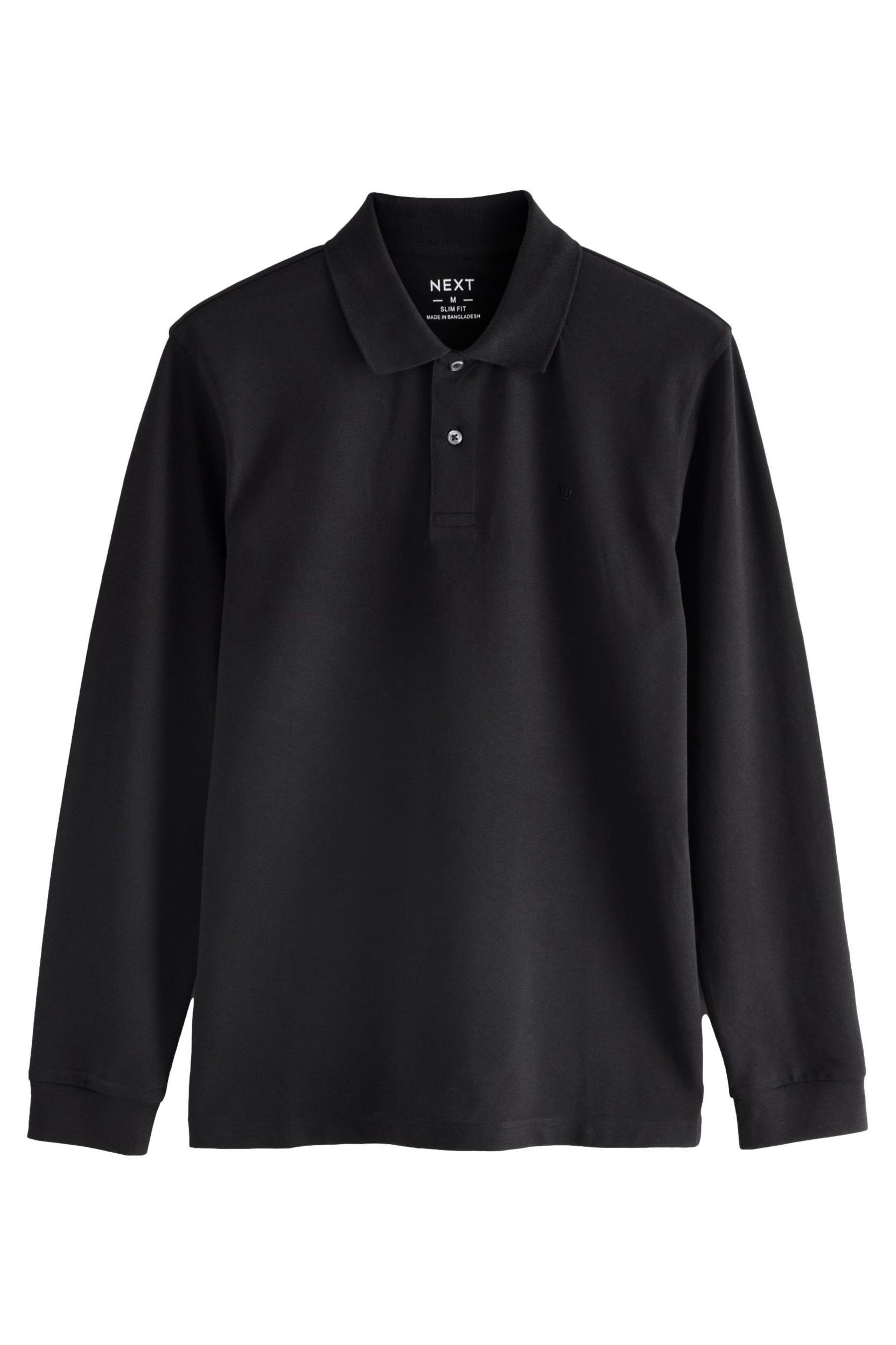 Next Langarm-Poloshirt Slim Fit Pikee-Poloshirt mit langen Ärmeln (1-tlg) günstig online kaufen