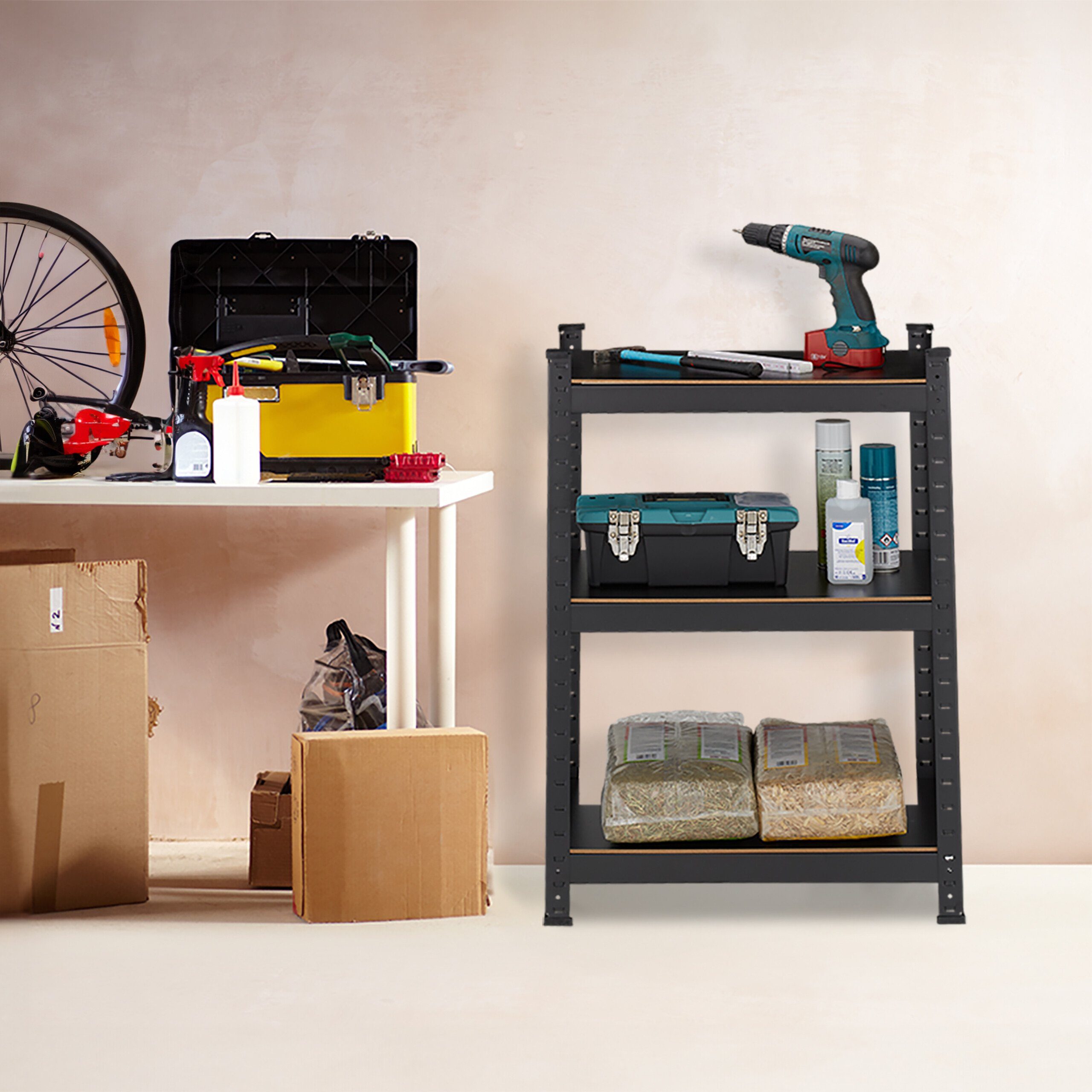 relaxdays Schwerlastregal mit 3 Ebene günstig online kaufen