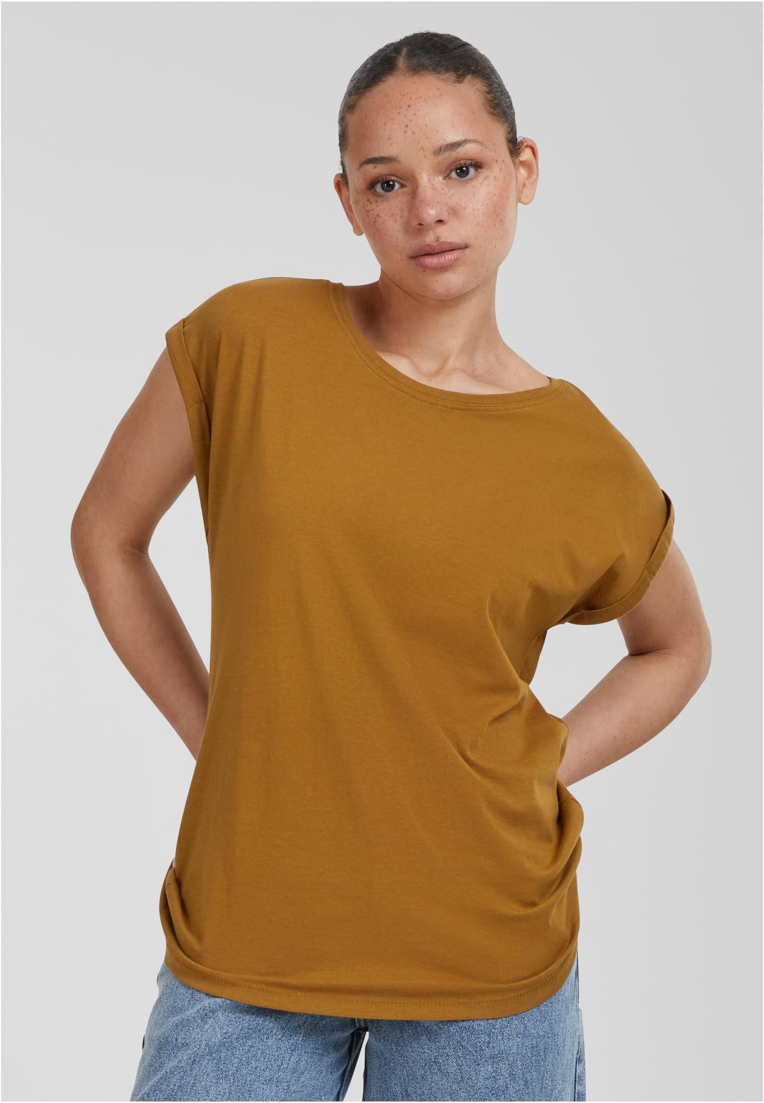 URBAN CLASSICS Rundhalsshirt Ladies Extended Shoulder Tee Damen T-Shirt