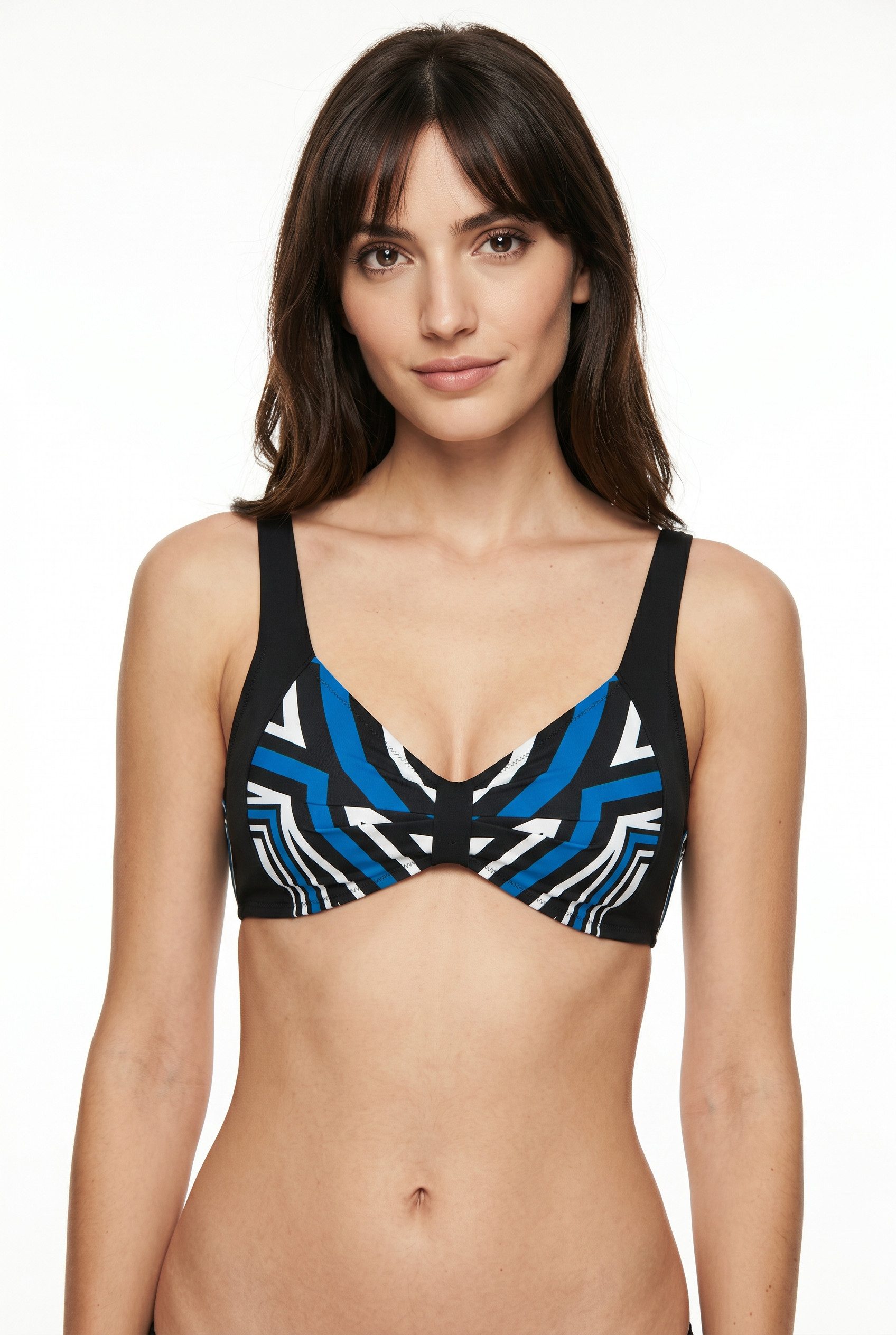 Naturana Balconette-Bikini-Top City Vibes, atmungsaktive Innenfutter, mit Muster, verstellbare Träger, mit Bügel