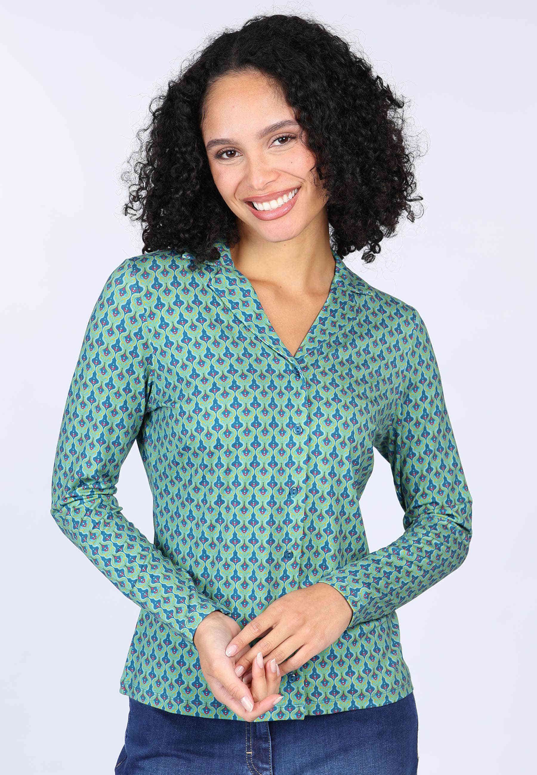 Klassische Bluse Celeste geo