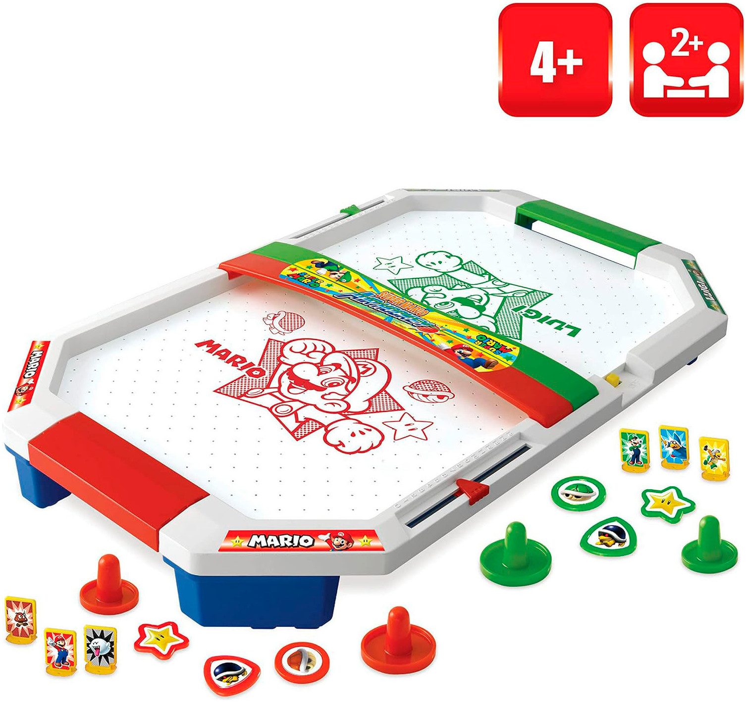 EPOCH Games Spiel Super Mario™ Mario Air Hockey, Familienspiel