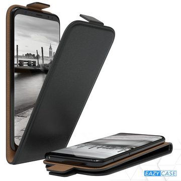 EAZY CASE Handyhülle Flipcase für Samsung Galaxy S8 5,8 Zoll, Tasche Klapphülle Handytasche zum Aufklappen Etui Kunstleder Schwarz