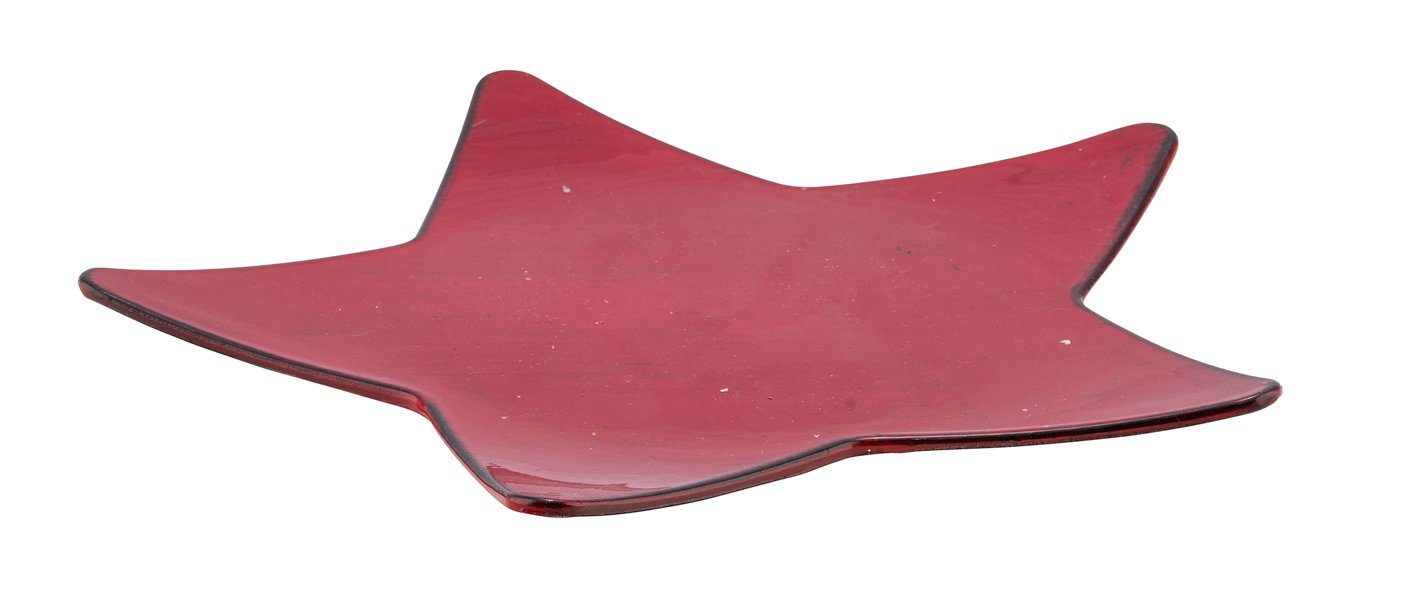 Gehlmann Dekoteller Kunststoffteller, Stern, rot / schwarz, made in Germany günstig online kaufen