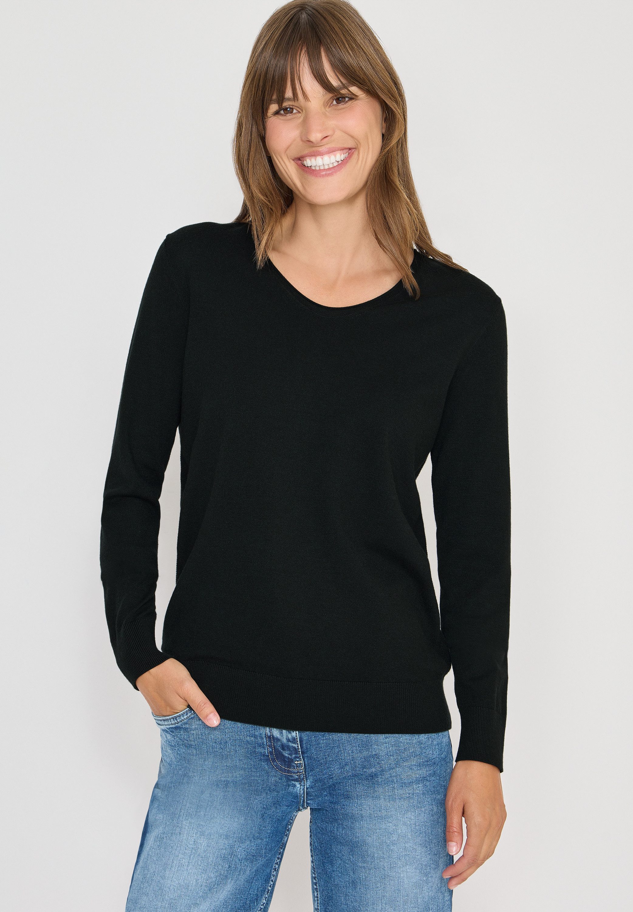 CECIL Strickpullover mit Materialmix günstig online kaufen