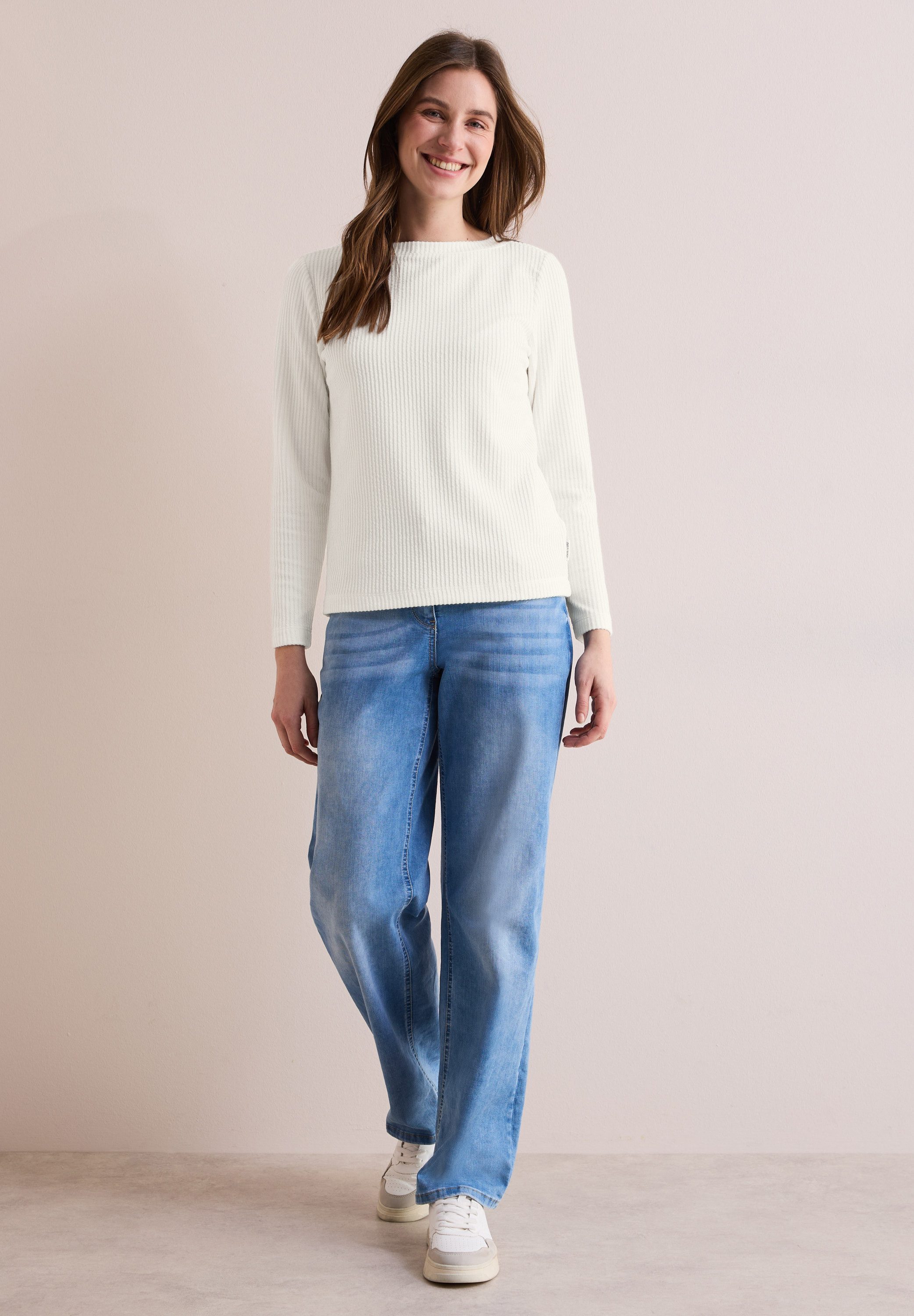 CECIL Langarmshirt mit U-Boot-Ausschnitt