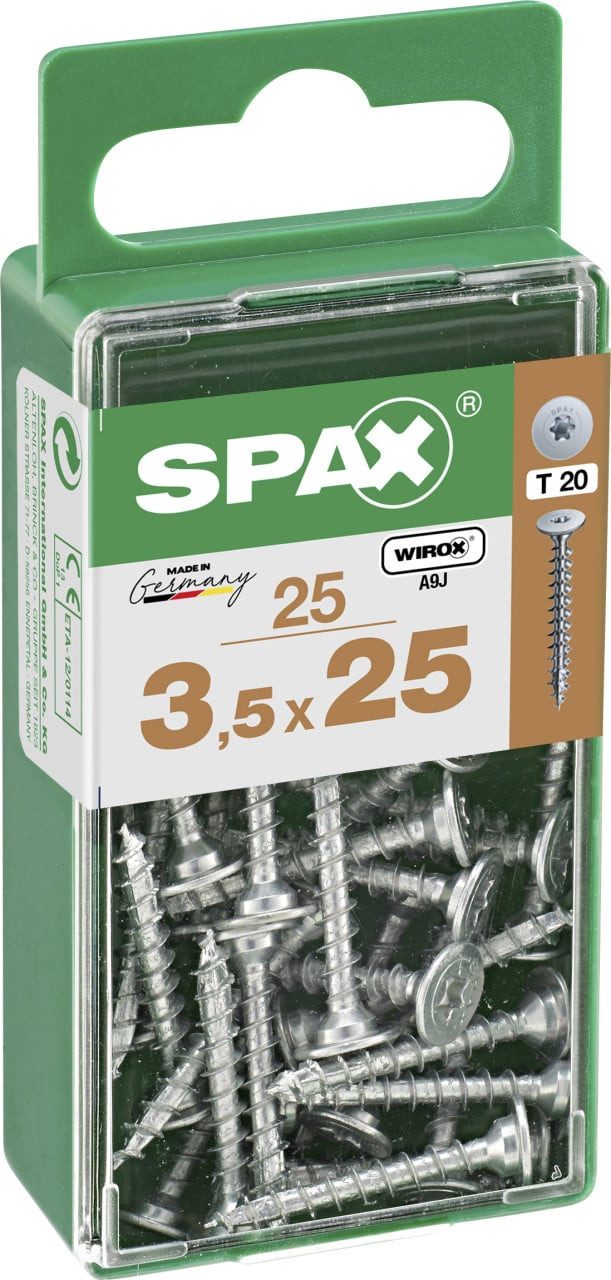 SPAX Holzbauschraube Spax Möbelbauschrauben 3.5 x 25 mm TX 20 - 25 Stk.