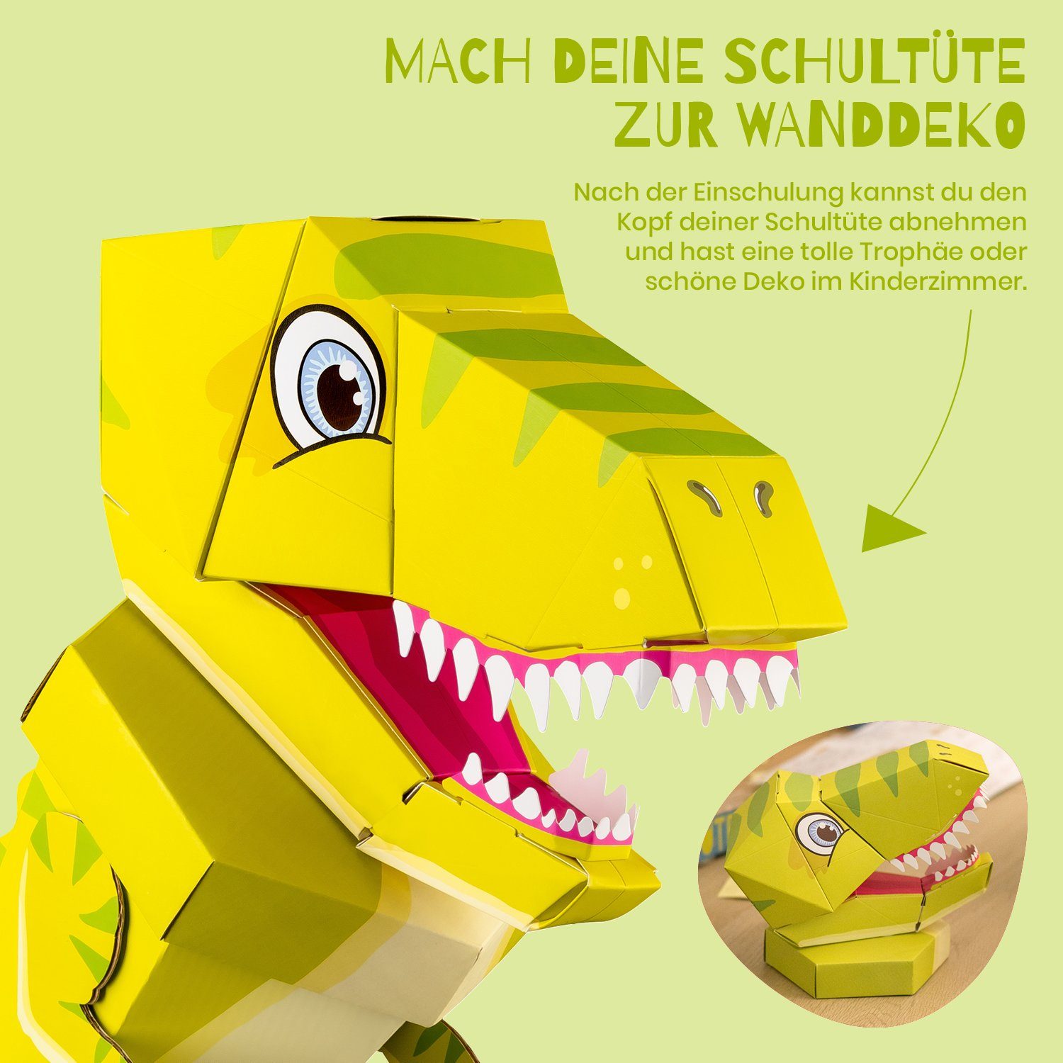 Der kleine Knick Schultüte Schultüte Dino selber selbst roter basteln, von Drache steht zum Schulrex, &