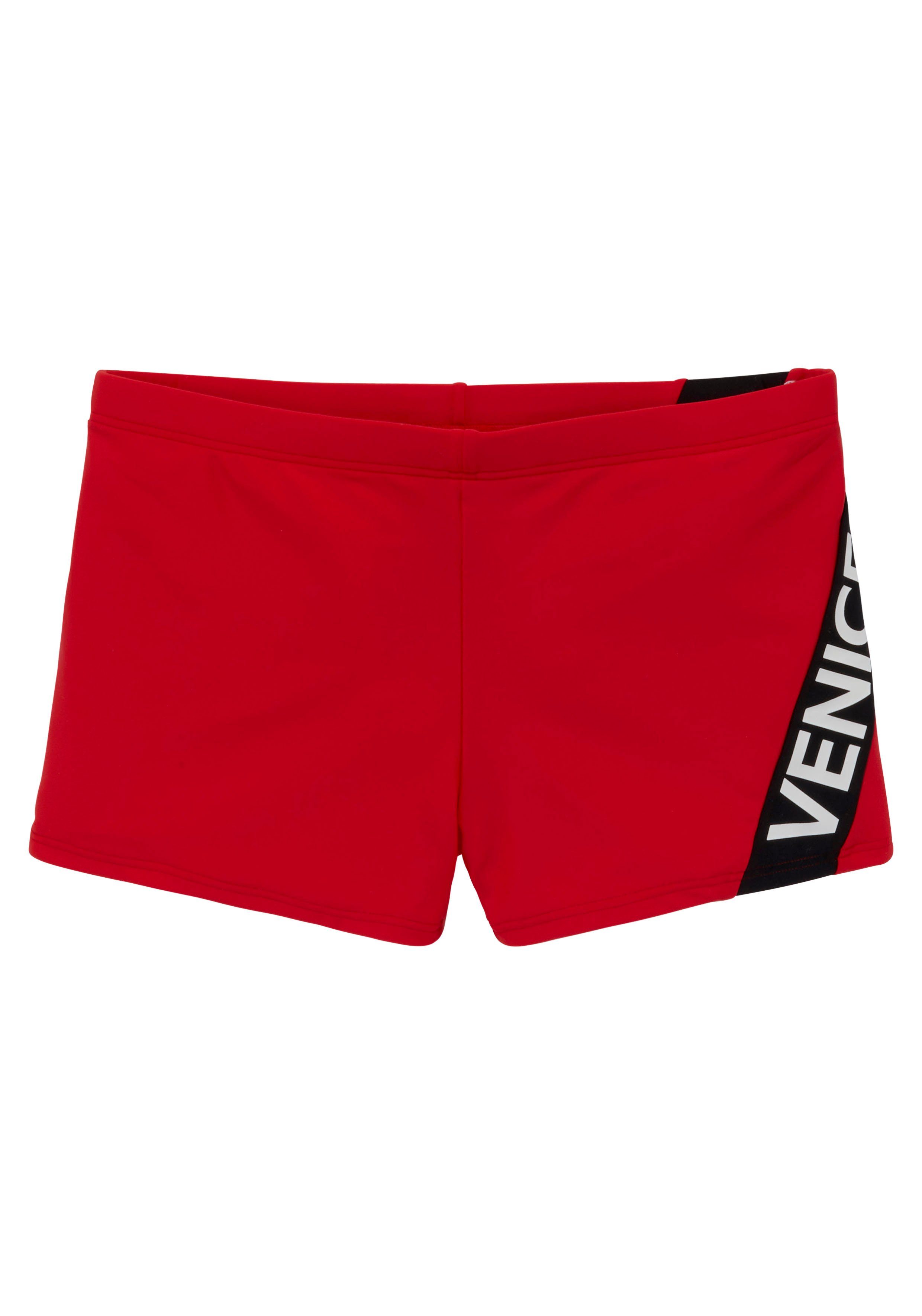 Venice Beach Boxer-Badehose mit Logo-Schriftzug