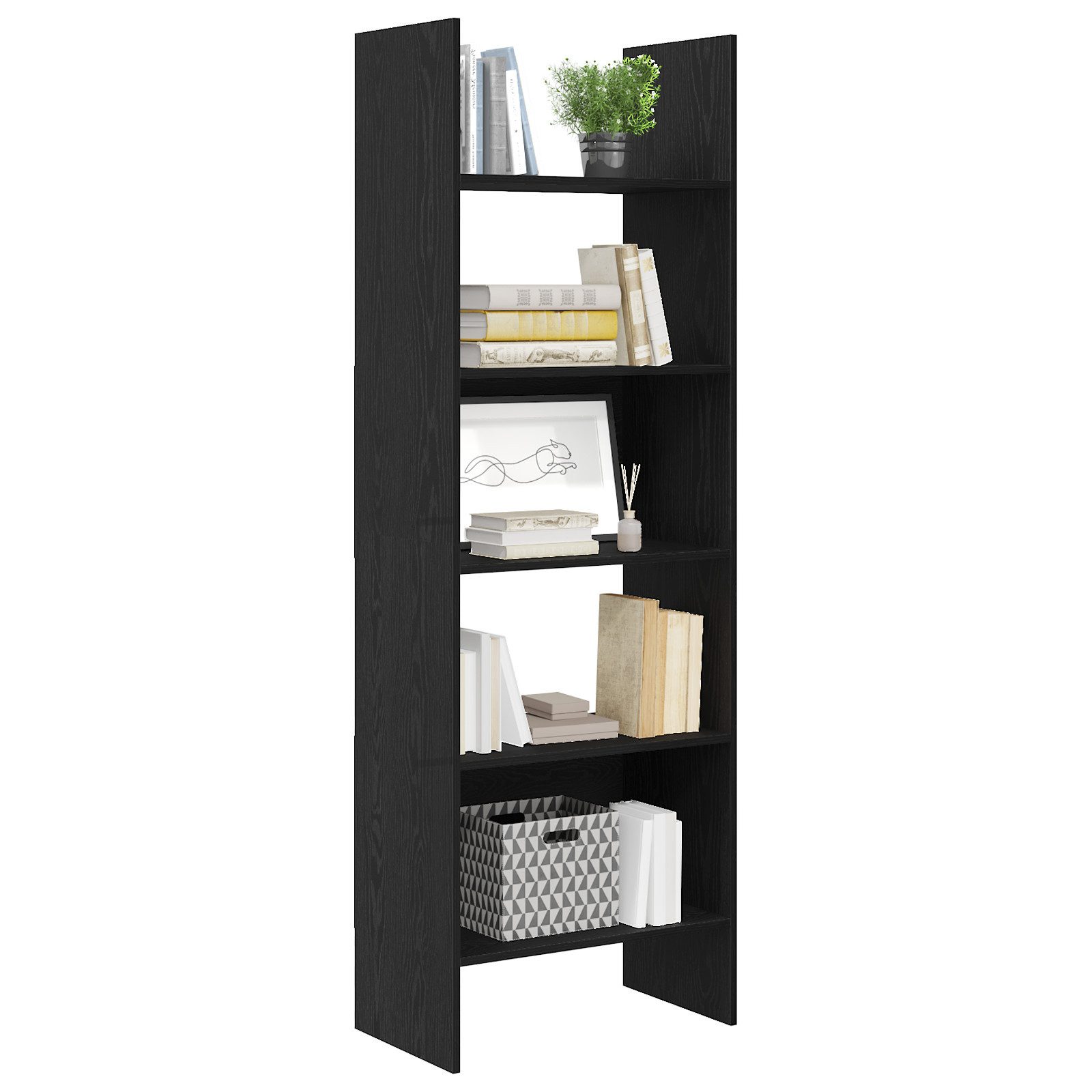 vidaXL Bücherregal Bücherregal Schwarze Eiche 60 günstig online kaufen