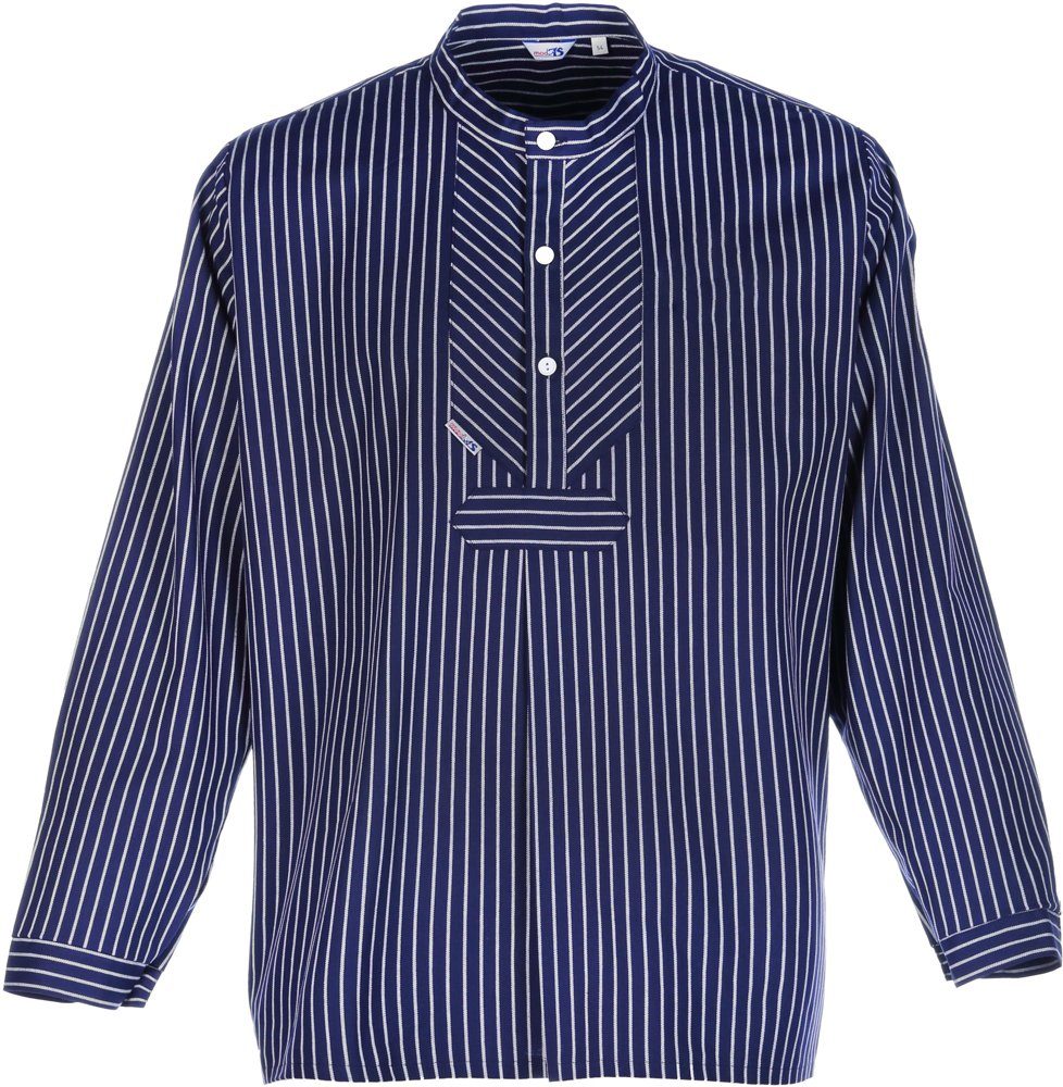 modAS Langarmhemd 1000-10 Unisex Fischerhemd "H. Mück" - Finkenwerder Hemd Baumwolle gestreift