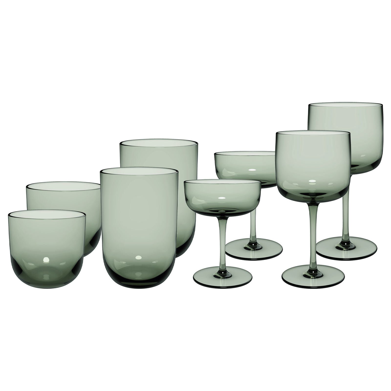 like. by Villeroy & Boch Gläser-Set Like Glass Komplett-Gläser-Set 8er Set, 8-tlg., Glas