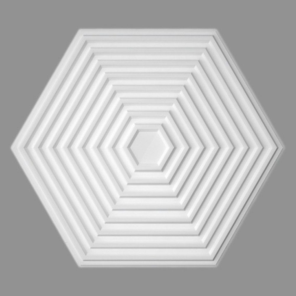 PROVISTON Wanddekoobjekt Stuckrosette, Polystyrol, Durchmesser 643 x 557 mm, Weiß